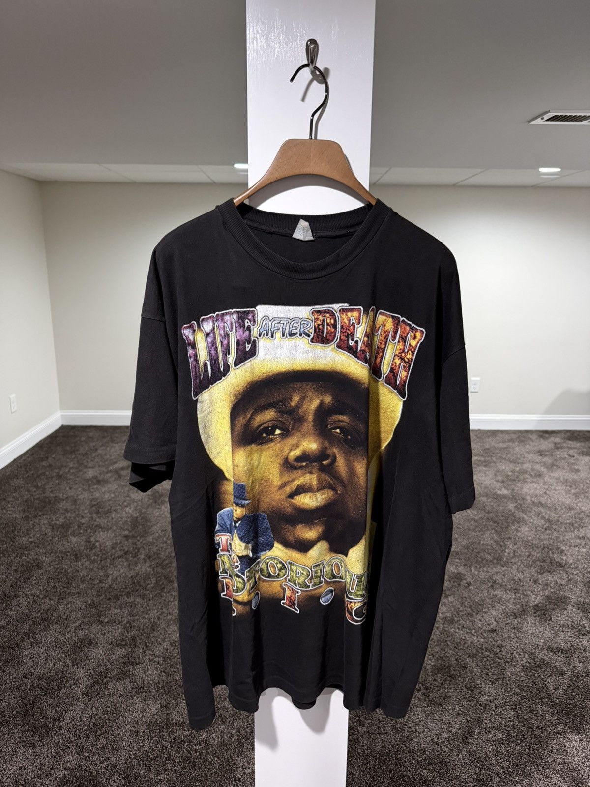 Vintage Vintage Biggie Smalls Notorious BIG Life After Death Rap Tee Size US XXL / EU 58 / 5 - 16 Thumbnail