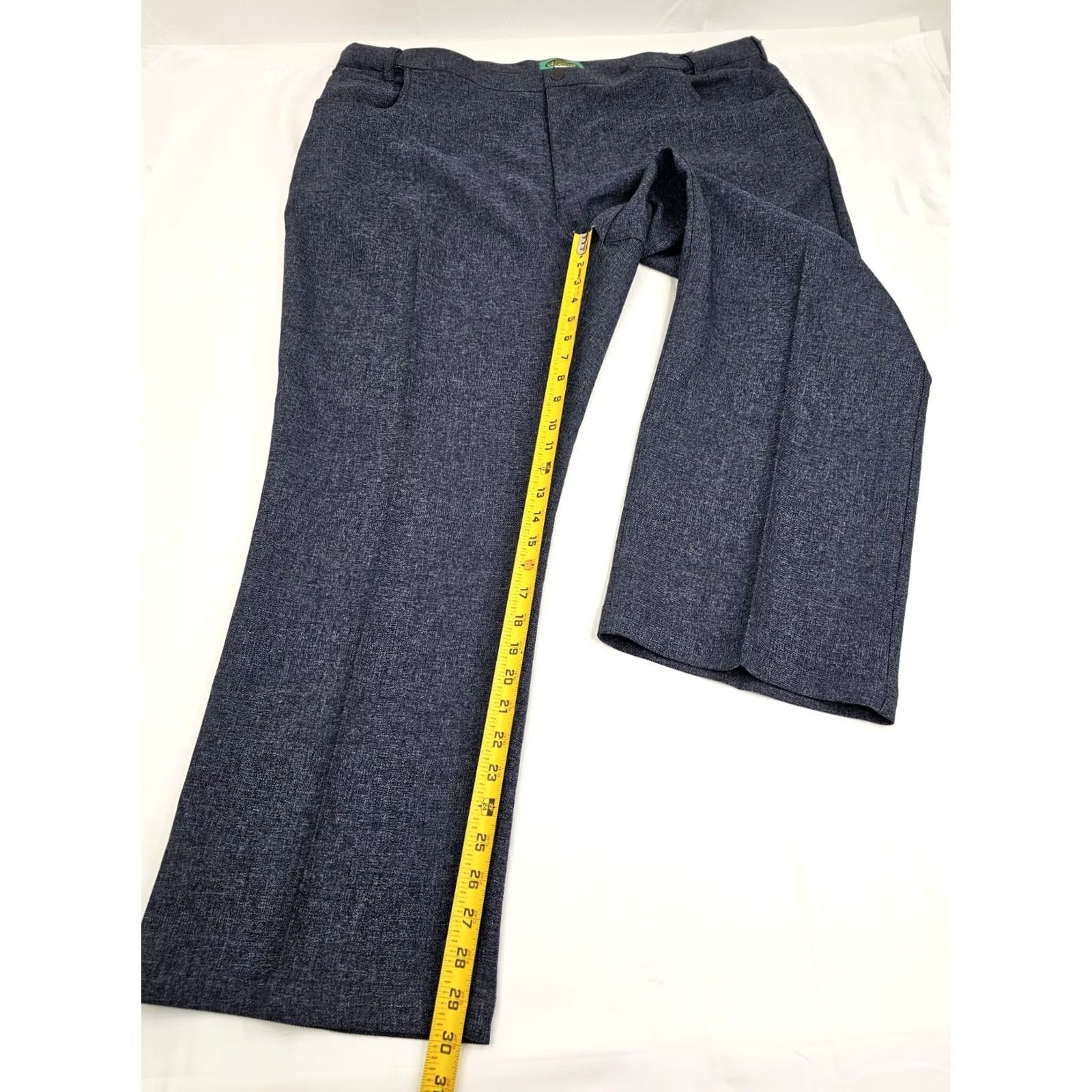 Haband VINTAGE Haband Fit Forever Heather Blue Pants Men 44x30 Polyester Straight Leg EUC Size US 44 / EU 60 - 3 Thumbnail