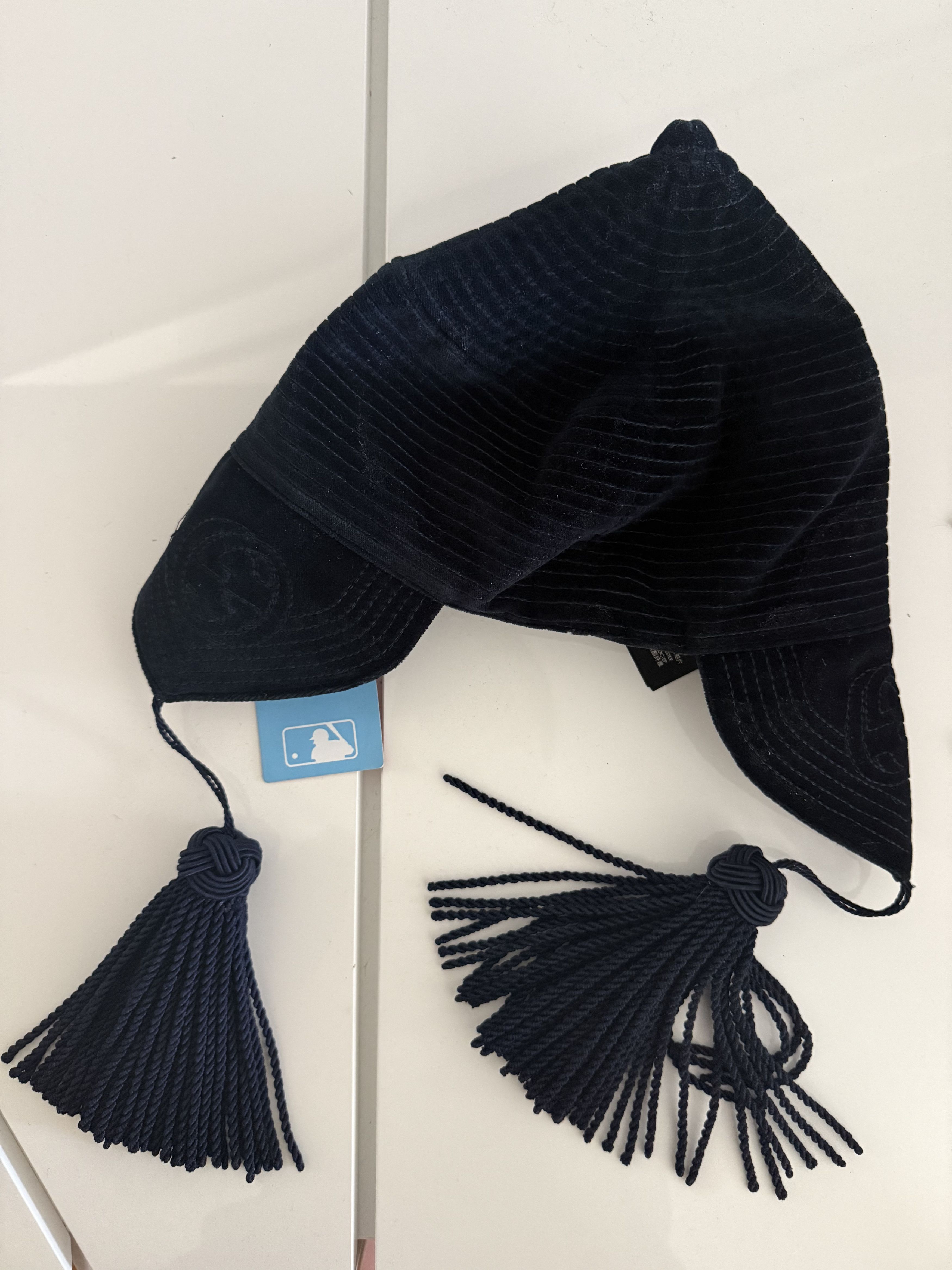 Gucci Gucci x Los Angeles Dodgers Knit Cotton Hat with Strings Size ONE SIZE - 3 Thumbnail