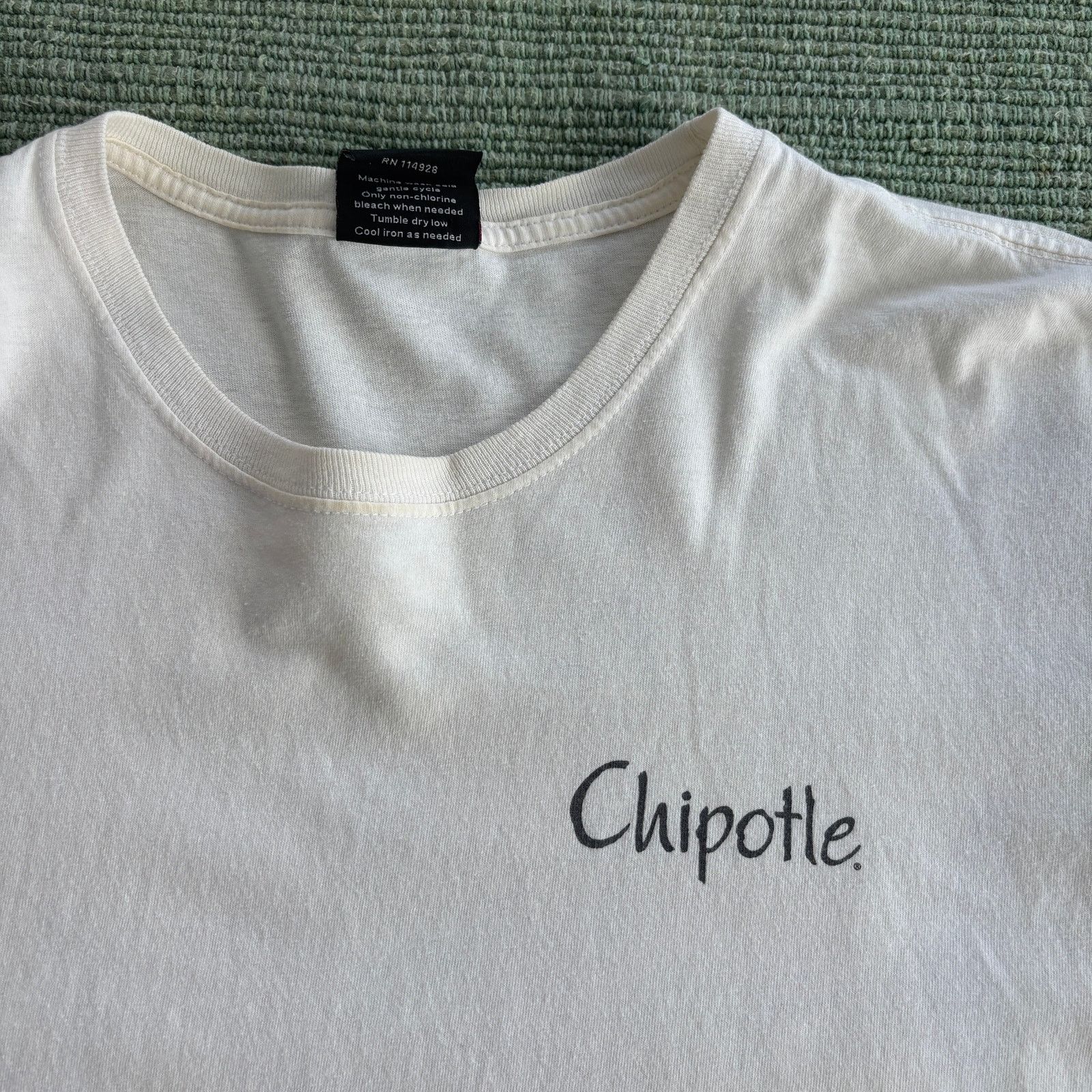 Vintage Vintage Chipotle Employee Tee Shirt Sz XL Double Sided Size US XL / EU 56 / 4 - 3 Thumbnail