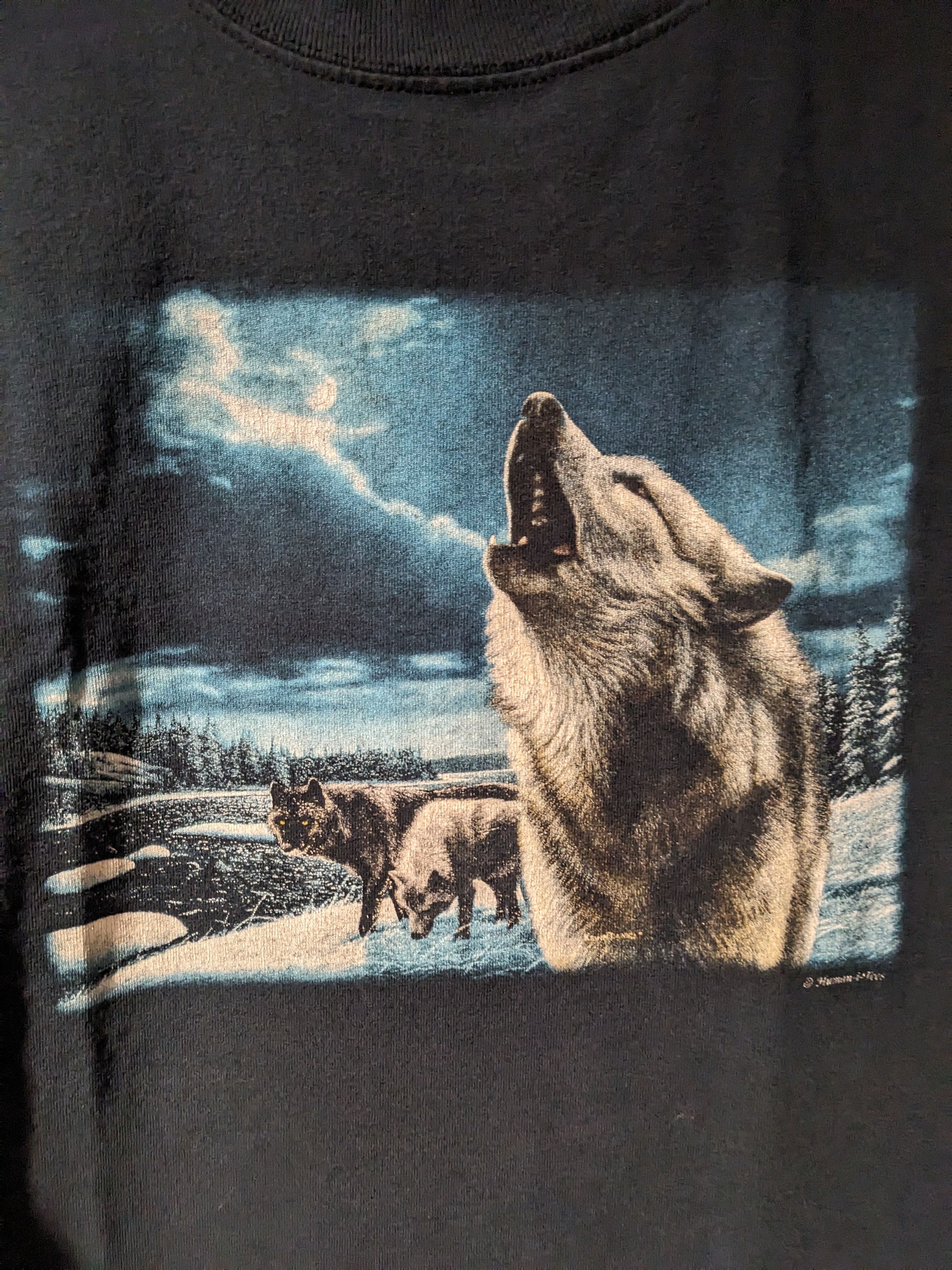 Vintage Vintage Y2K Wolf Animal Nature Wildlife XX-Large T-Shirt Size US XXL / EU 58 / 5 - 2 Thumbnail