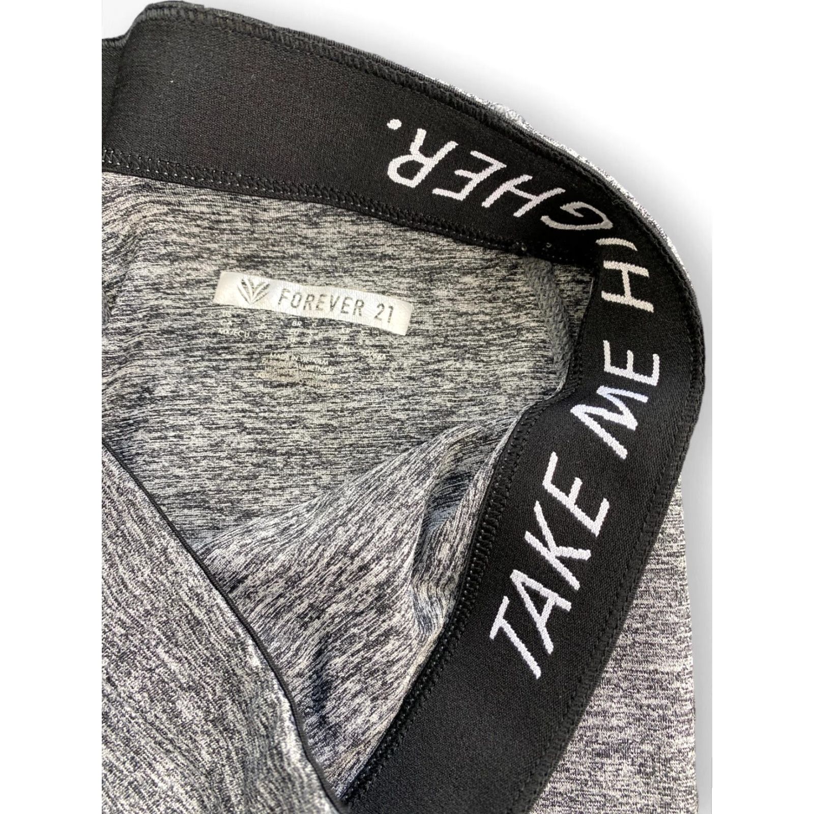 Forever 21 FOREVER 21 Yoga Pants Leggings Take Me Higher Heather Grey Small FAST SHIP Size 28" / US 6 / IT 42 - 3 Thumbnail
