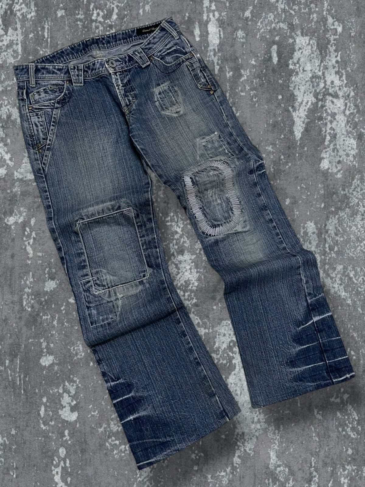 Hysteric Glamour Vintage 90s Rare Japan Designer Camel Road Distressed Denim Size US 31 - 2 Thumbnail