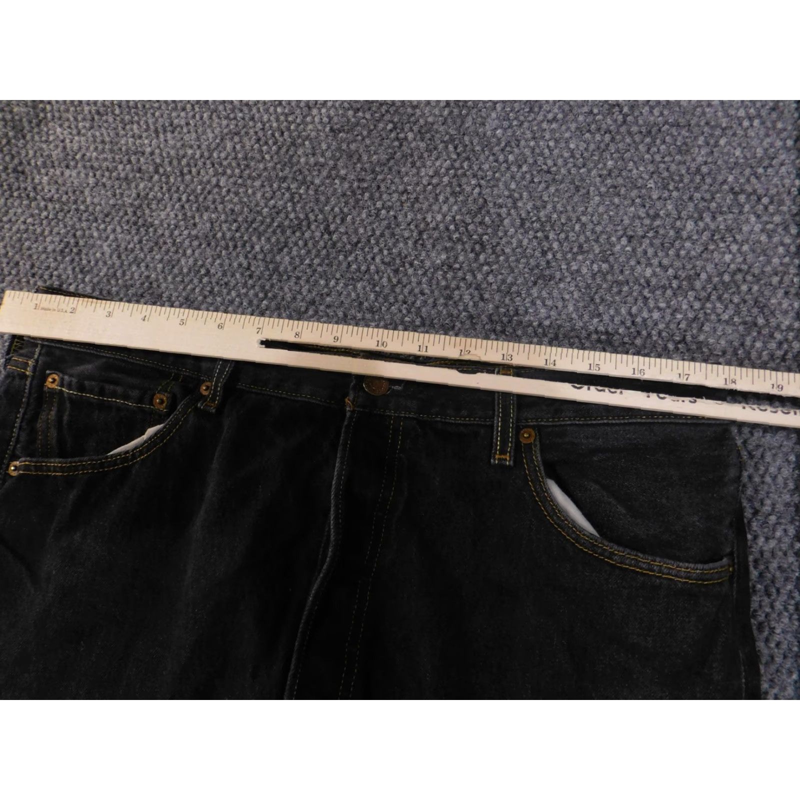 Levi's Levi's 501 Jeans Mens 38x30 Black Denim Straight Leg Button Fly Classic Fit Size US 38 / EU 54 - 6 Thumbnail