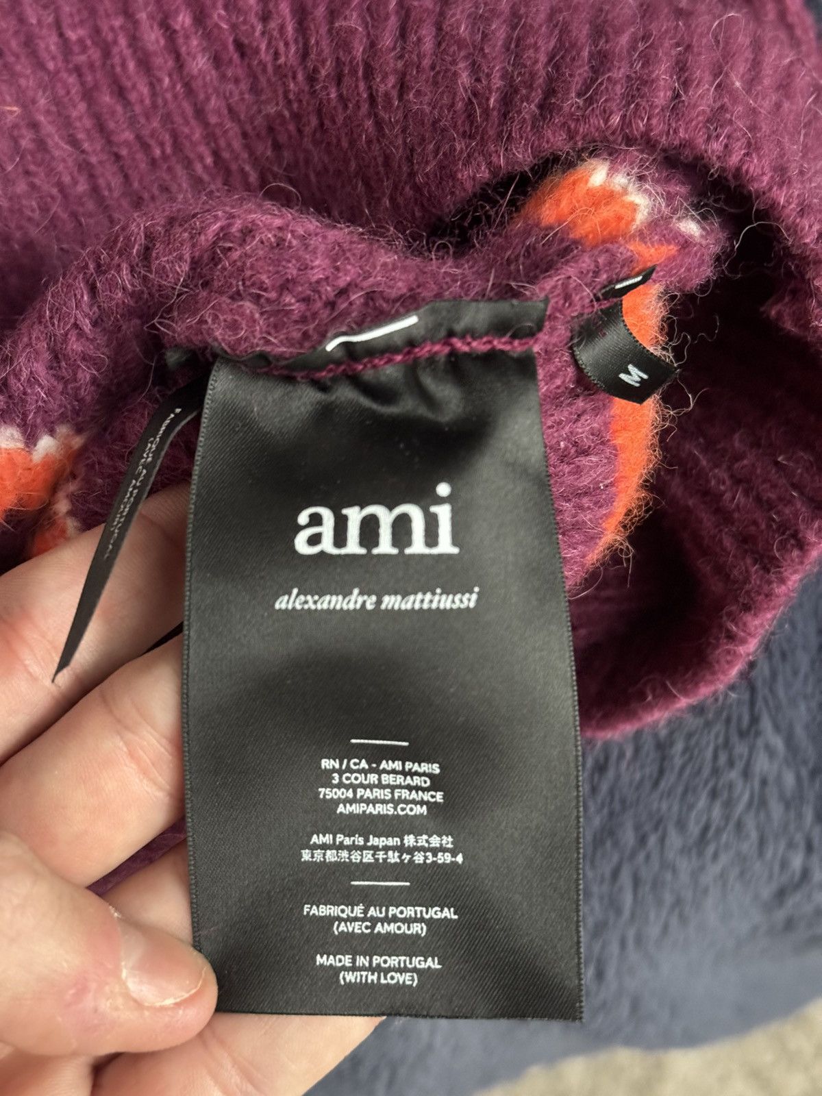 AMI AMI knit sweater size M , Purple and orange stripe Size US M / EU 48-50 / 2 - 4 Thumbnail
