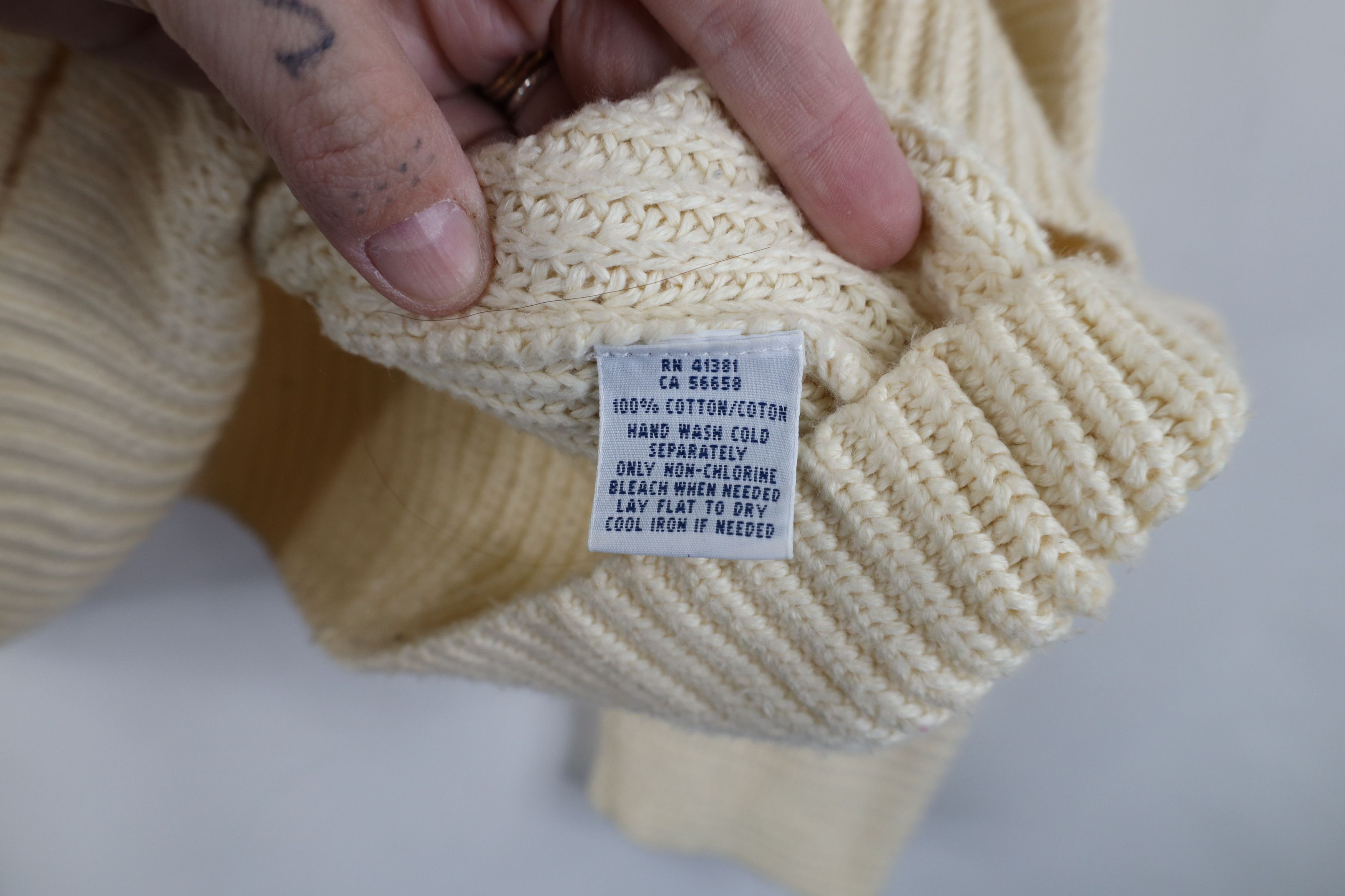 Ralph Lauren Ralph Lauren Ribbed Knit Slouchy Crewneck Sweater Beige Size XL / US 12-14 / IT 48-50 - 9 Thumbnail