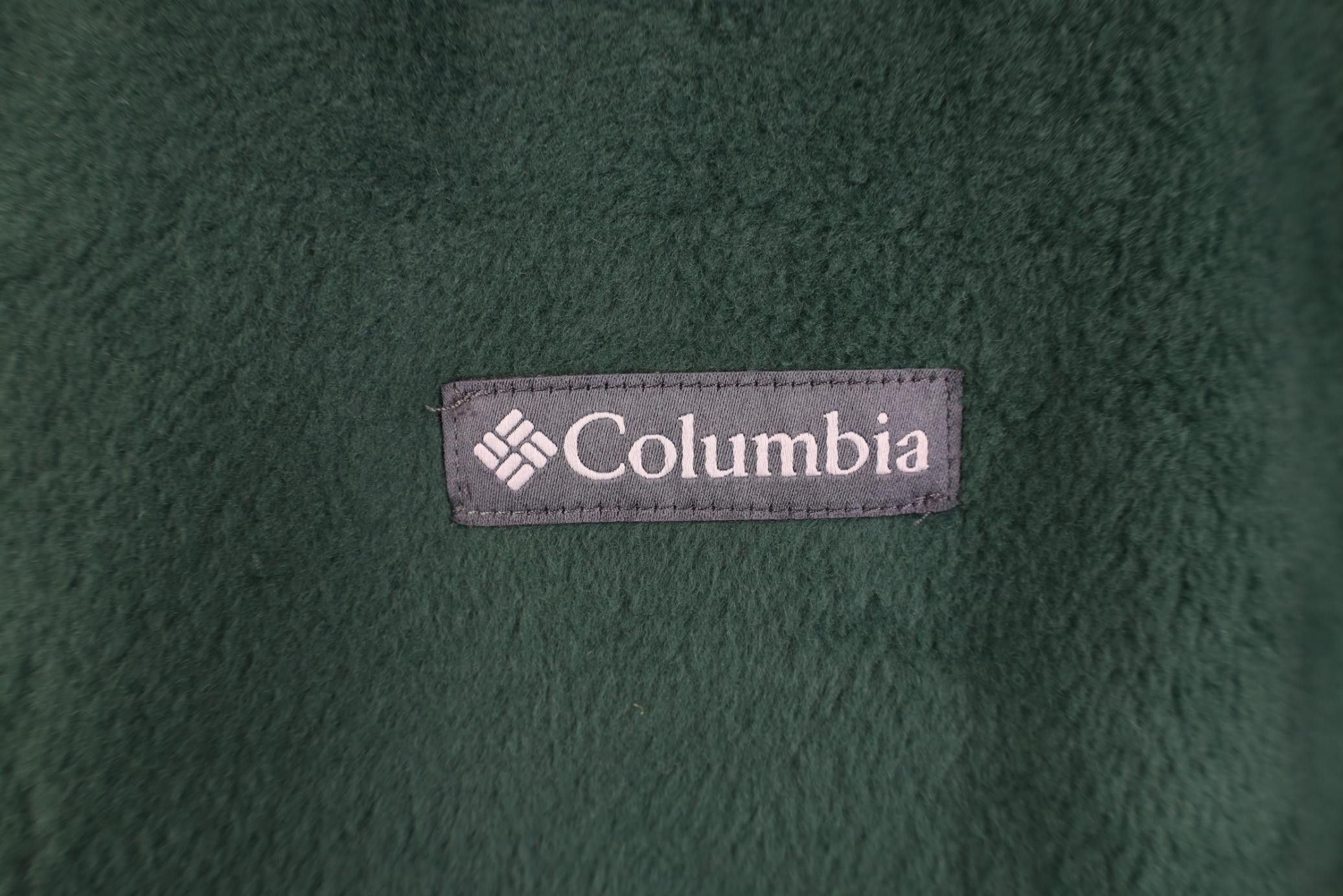 Columbia Deadstock Y2K Columbia Box Logo Fleece Vest Jacket Green Size US XL / EU 56 / 4 - 4 Thumbnail