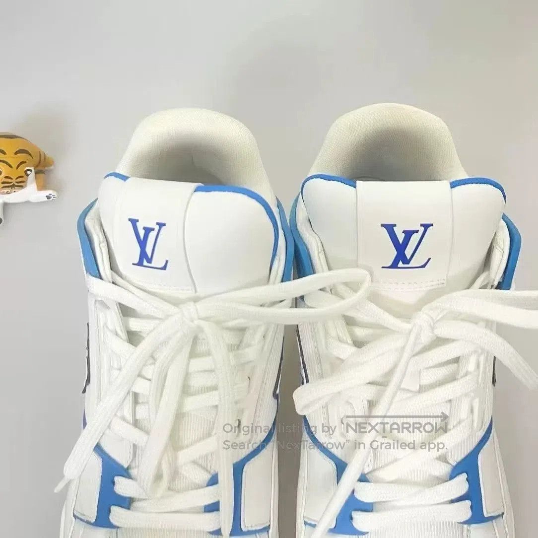 Louis Vuitton LV Trainer Blue White. Size US 10 / EU 43 - 7 Thumbnail