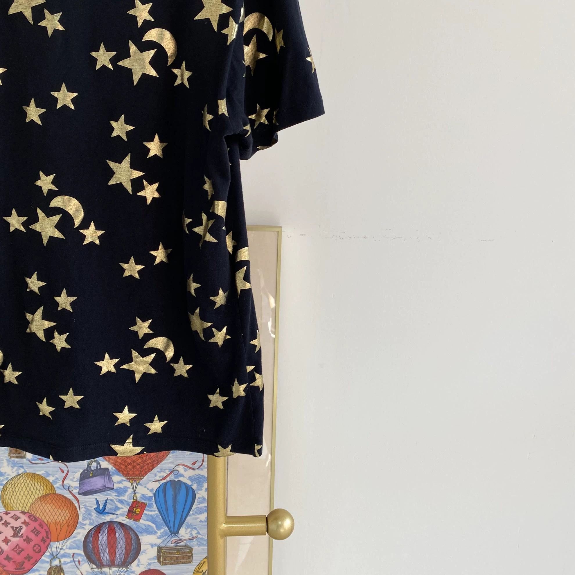 Gucci Gucci GG Logo Star Moon Black Tee XXS Size US XXS / EU 40 - 6 Thumbnail