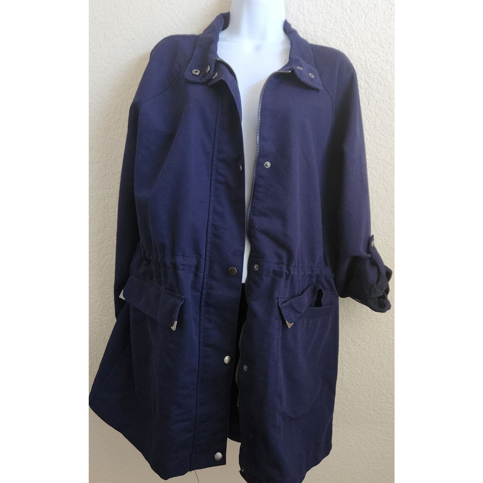 Other A New Day Navy Blue Lightweight Jacket XL Hip Length Size XL / US 12-14 / IT 48-50 - 1 Thumbnail