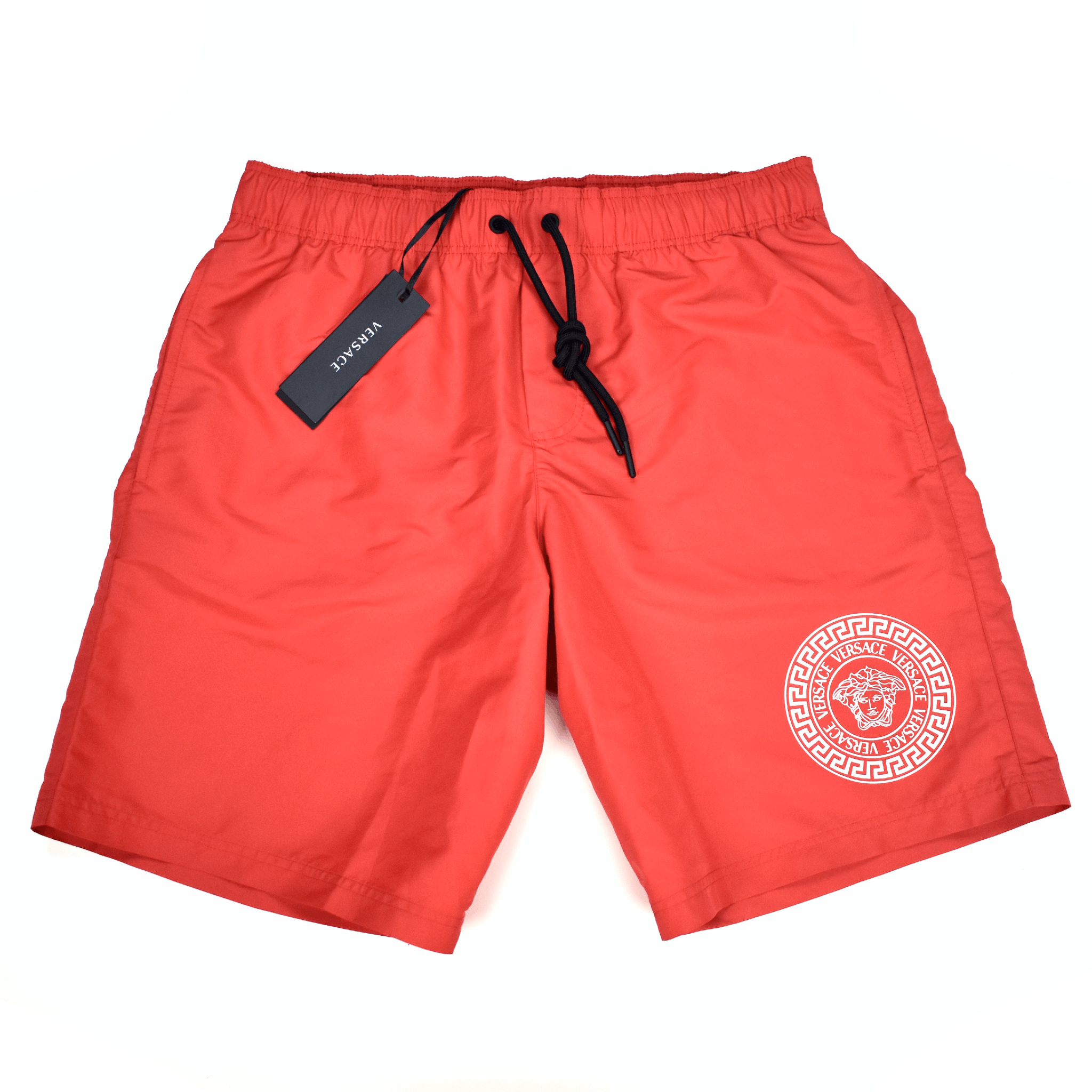 Image of Versace Red Medusa Logo Swim Shorts Size 3, Men's