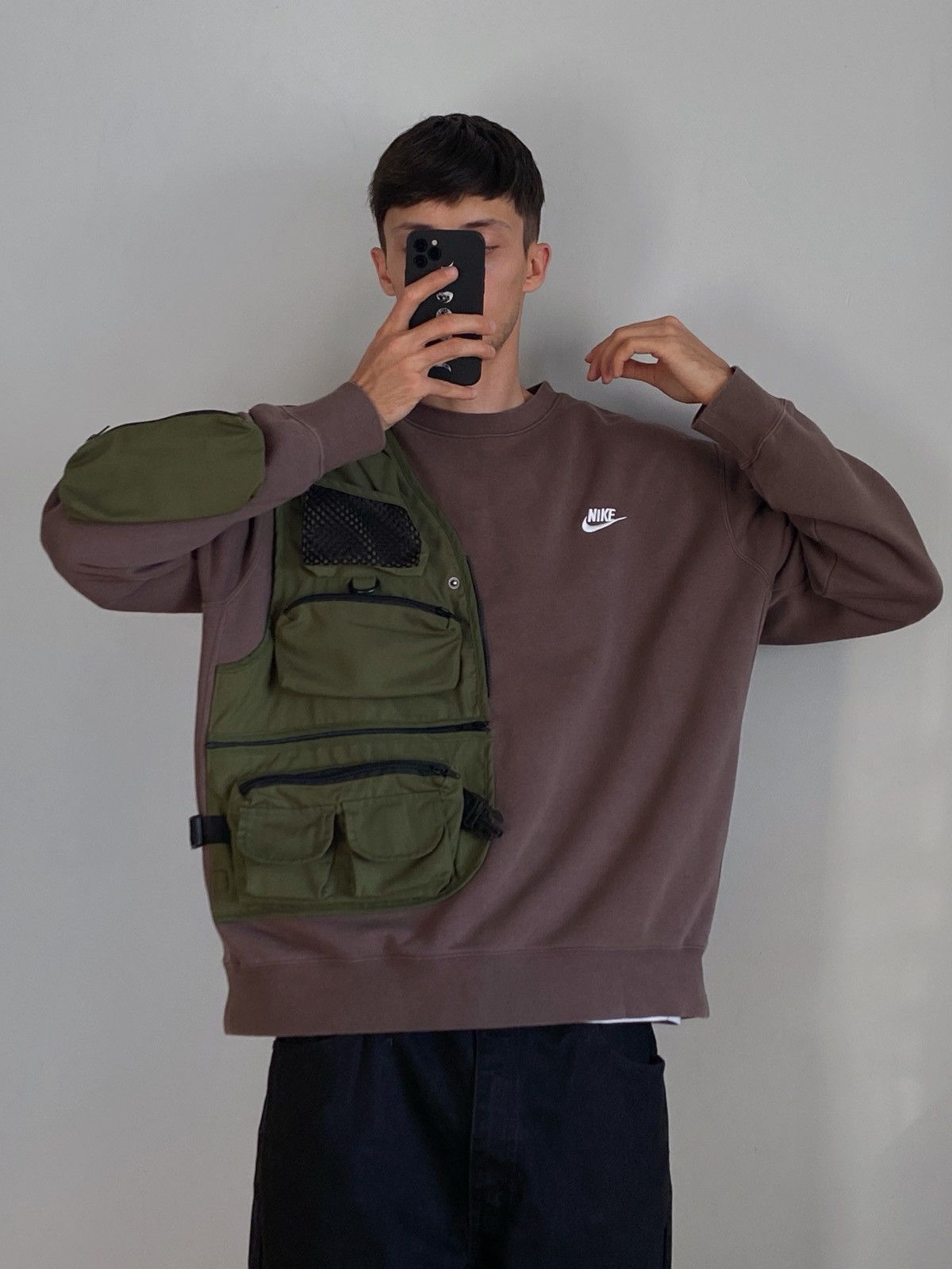 Nike Reworked west multipocket sweatshirt 🟤 Size US XL / EU 56 / 4 - 8 Thumbnail