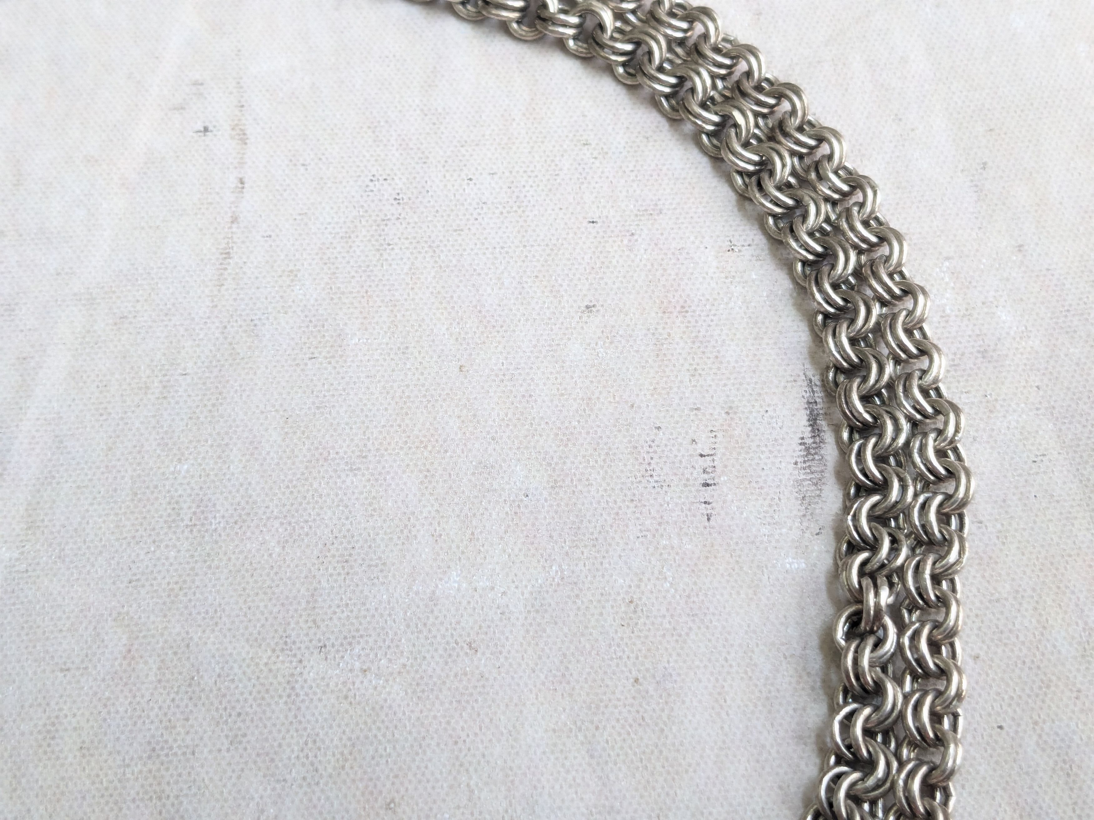 Jewelry Vintage Sterling Silver Necklace Double Rolo Biker 32" Size ONE SIZE - 4 Thumbnail