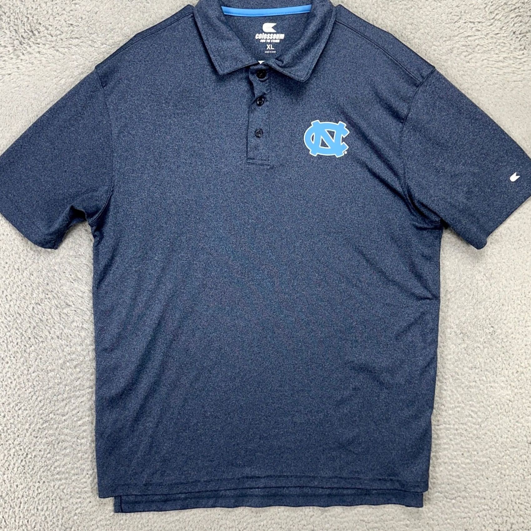 Vintage Colosseum North Carolina Tarheels Men Golf Polo Shirt XL Blue Rugby Short Sleeve Mens XL Size Size US XL / EU 56 / 4 - 3 Thumbnail