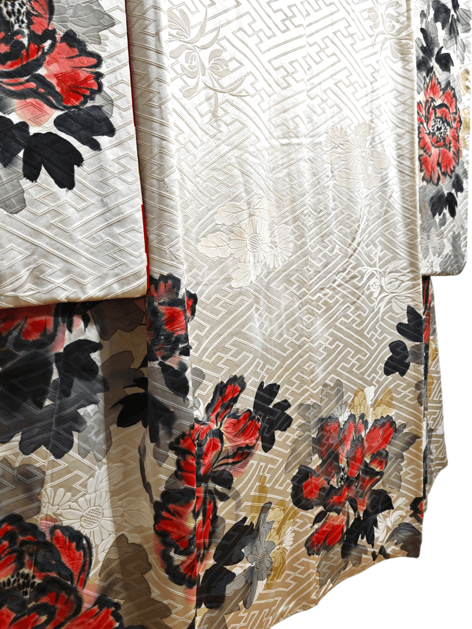 Japanese Brand × Vintage Vintage Japanese Furisode silk Kimono Robe Kimono Dress Size US L / EU 52-54 / 3 - 6 Thumbnail