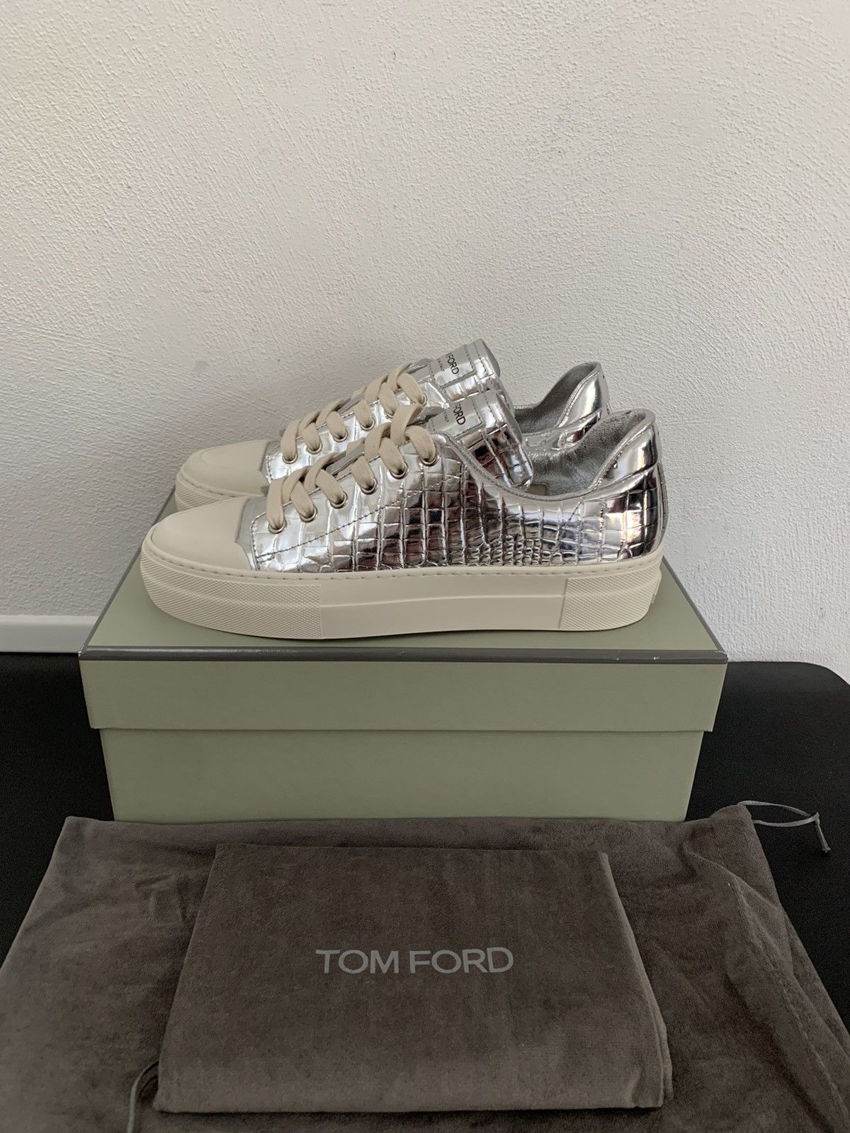Tom Ford Tom Ford Leather Sneakers Size US 7 / IT 37 - 2 Thumbnail