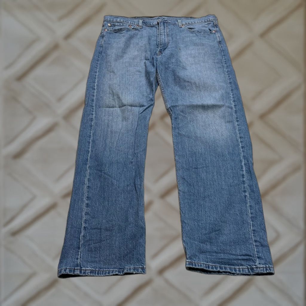Levi's Levi's 505 Jeans Mens 40x32 Blue Denim Medium Wash Mid Rise Classic Straight Fit Shirt? Size US 40 / EU 56 - 1 Thumbnail