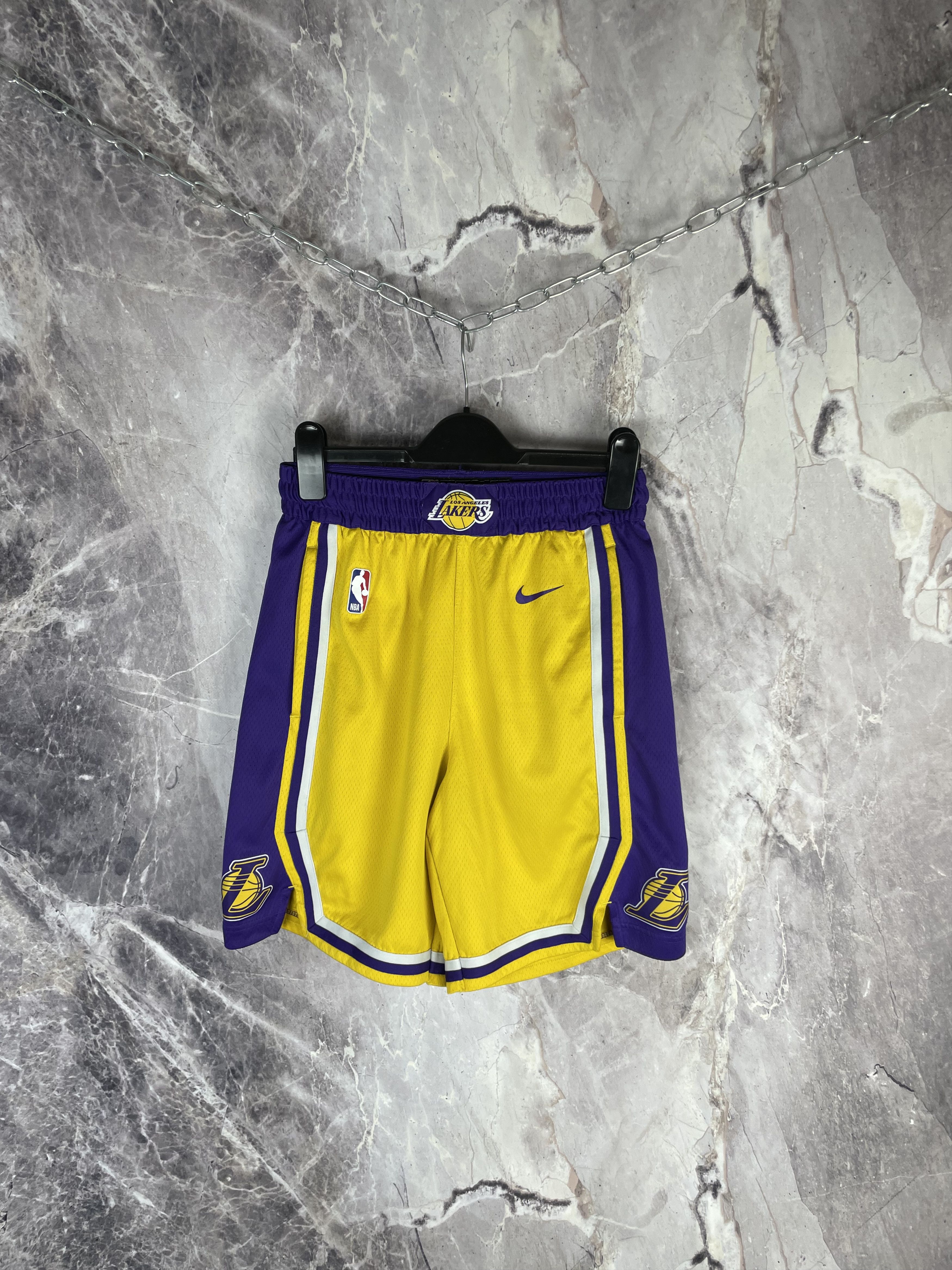 Nike Nike LA Lakers NBA Dri-Fit Basketball Shorts Yellow Size US 30 / EU 46 - 2 Thumbnail