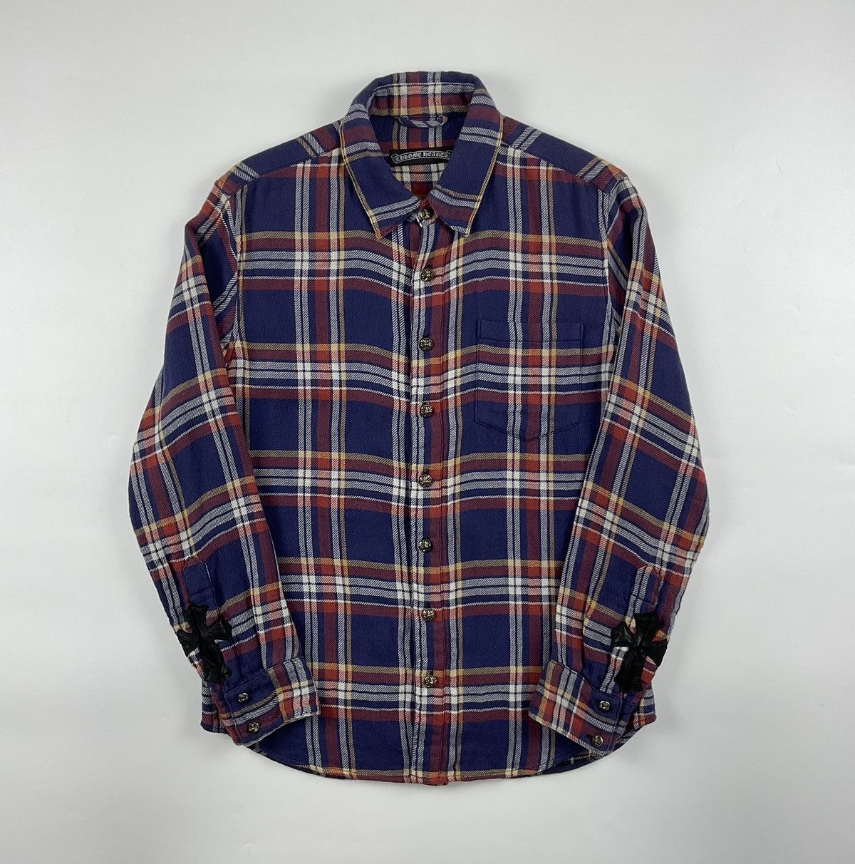 Chrome Hearts Chrome Hearts Cross Patch Flannel Shirt | Grailed