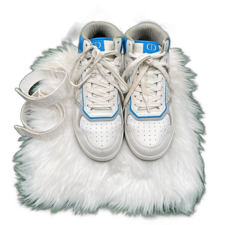 Dior Dior B27 HighTop Sneakers White Blue-2506 Size US 9 / EU 42 - 1 Thumbnail