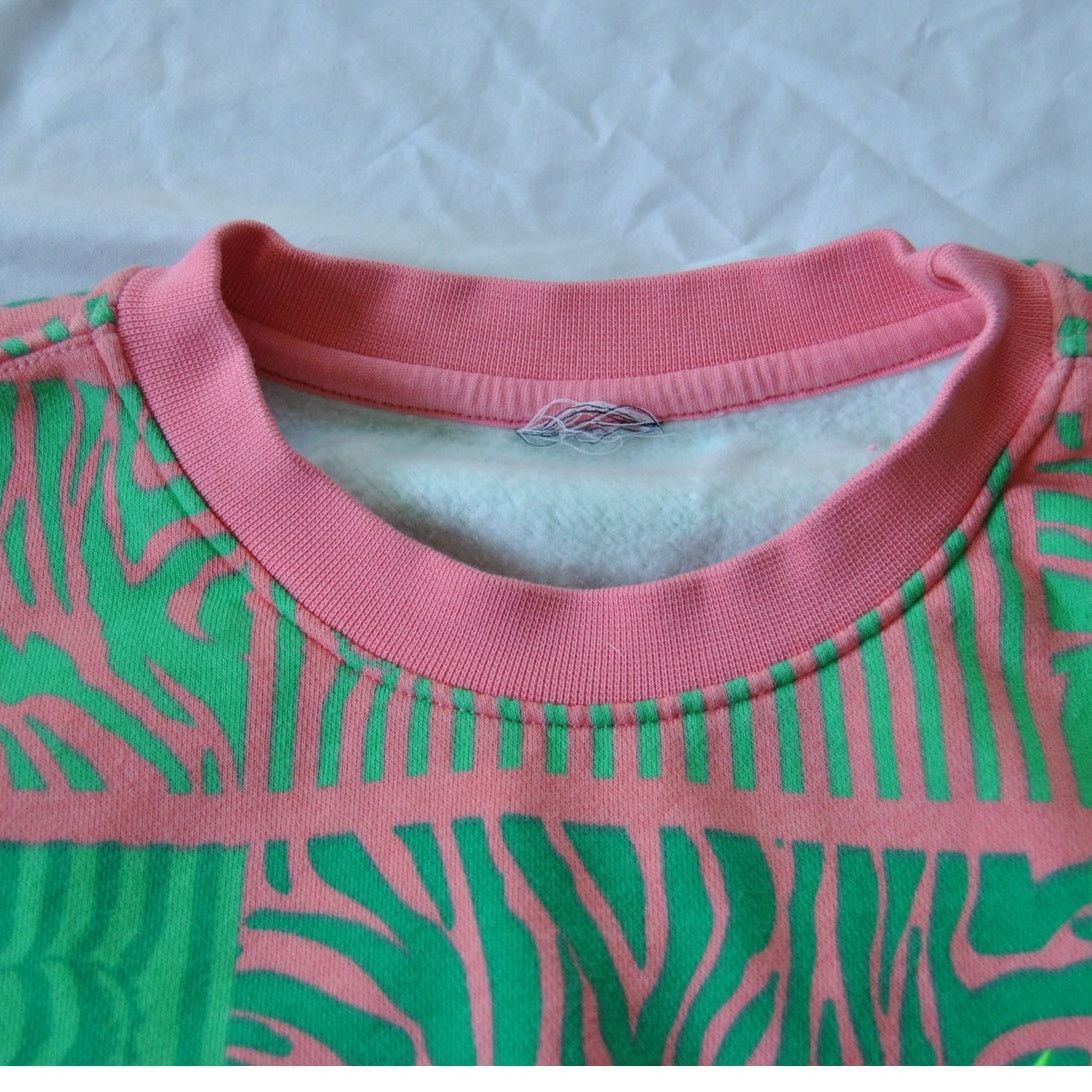 Nike Nike Club Pink & Green Trippy Safari Geo Sweater M/L Size US M / EU 48-50 / 2 - 9 Thumbnail