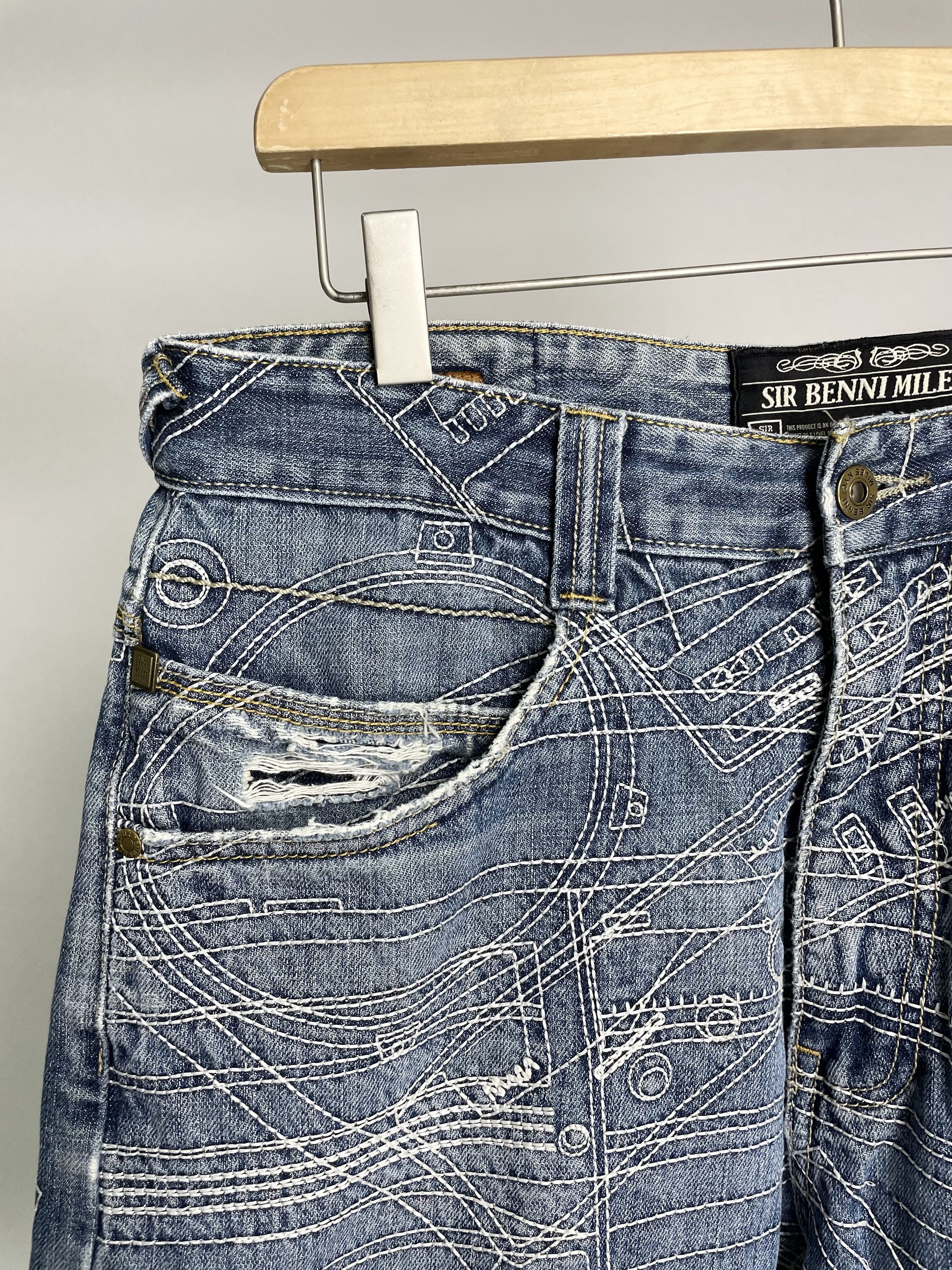 Fubu Sir Benni Miles Vintage Loose Fit Denim Jorts Y2K Shorts Size US 32 / EU 48 - 14 Thumbnail