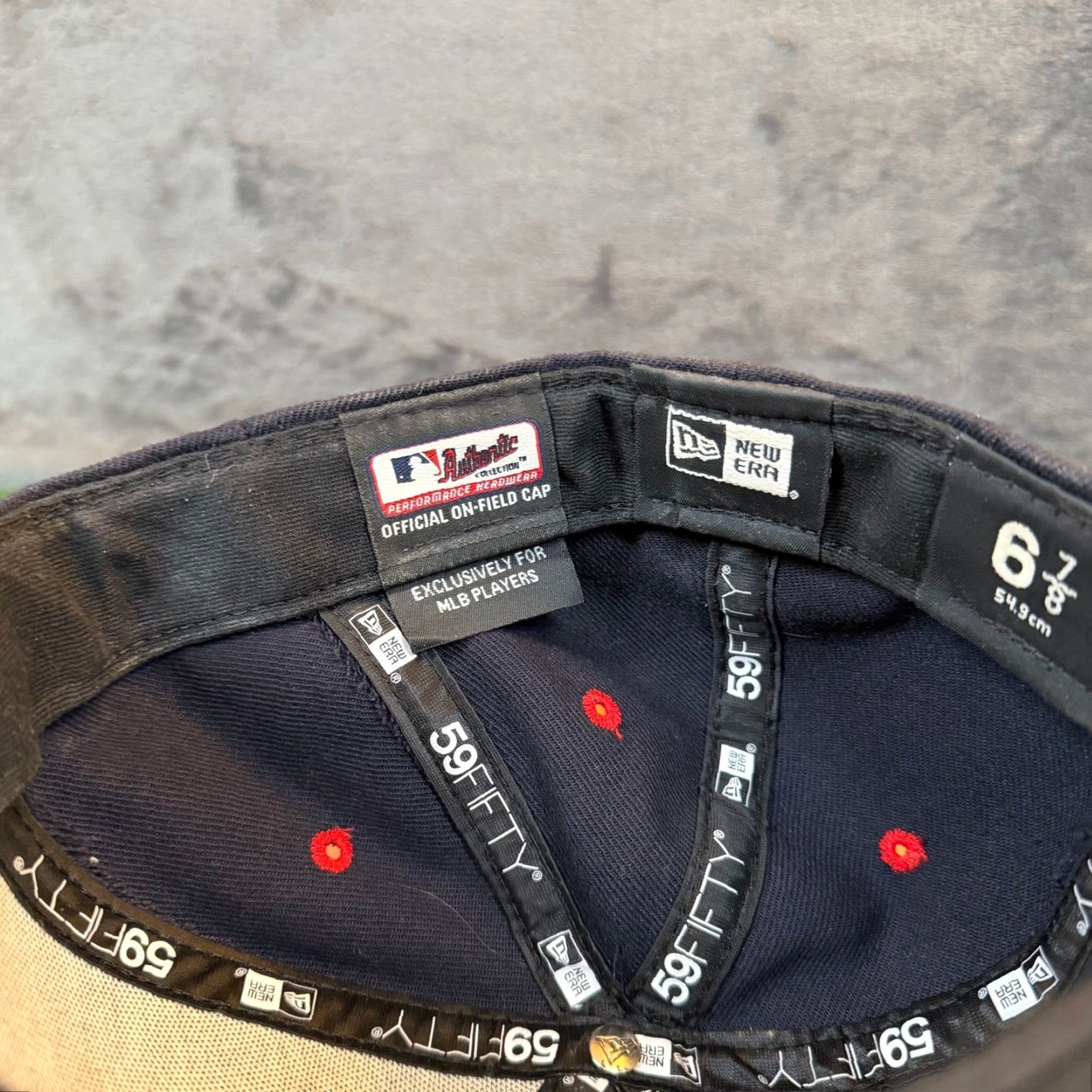 New Era New Era Washington Nationals 59FIFTY Hat Navy Red 6 7/8 Mens Baseball Cap Size ONE SIZE - 7 Thumbnail