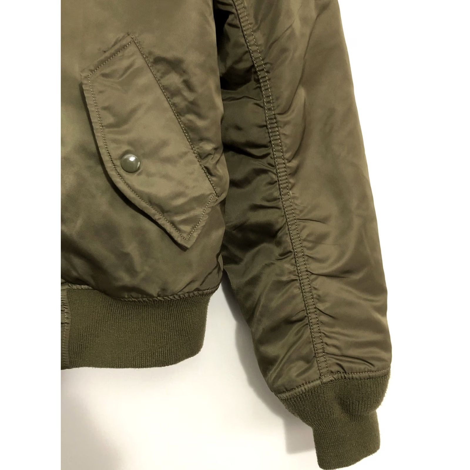 Alpha Industries VINTAGE Alpha Industries MA-1 Bomber Jacket Mens L Green /Orange Flight Size US L / EU 52-54 / 3 - 3 Thumbnail