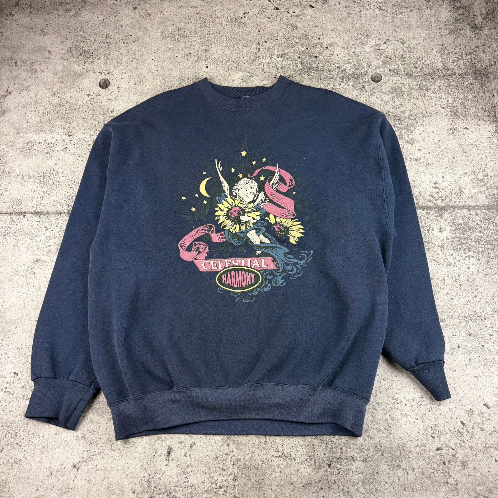 Tultex Vintage Celestial Harmony Sweatshirt 90s Size XL Size US XL / EU 56 / 4 - 1 Thumbnail