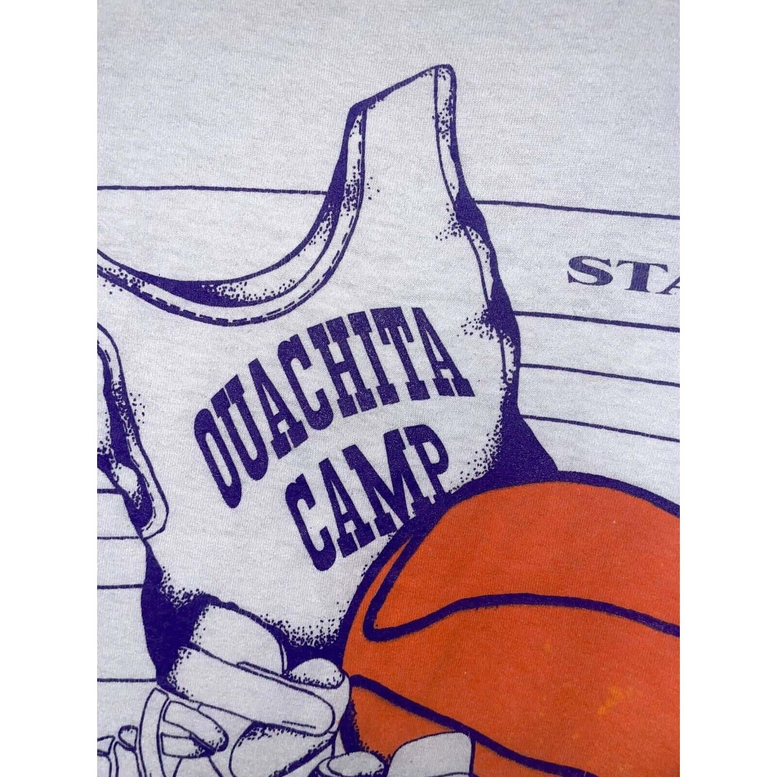 Hanes Vintage Basketball Shirt Ouachita Camp Graphic Tee 80s XL Size US XL / EU 56 / 4 - 3 Thumbnail