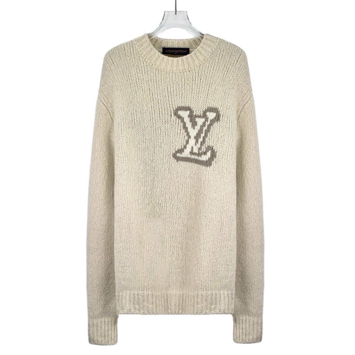 Louis Vuitton Louis Vuitton Off-white Wool Long Sleeve Knit Sweater K26WX Size M / US 6-8 / IT 42-44 - 1 Thumbnail
