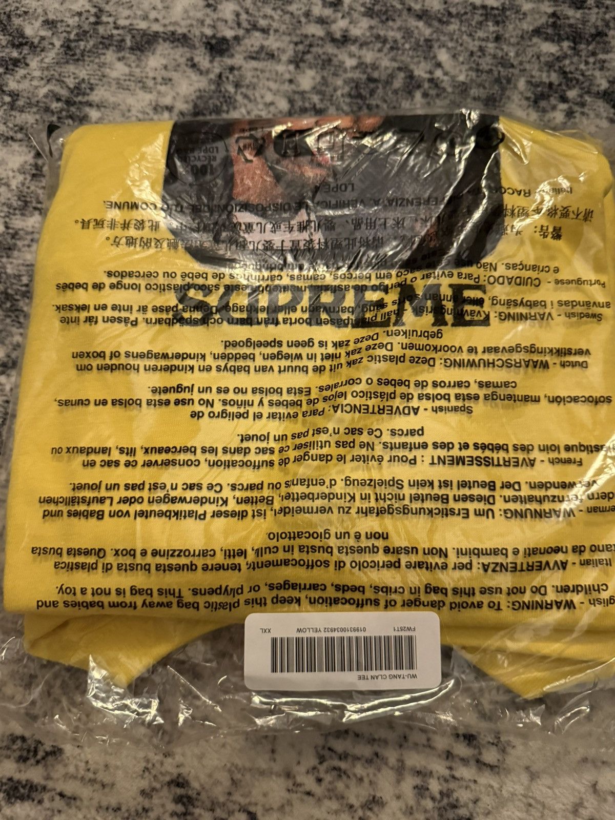 Supreme Supreme Wu-Tang Clan RZA Tee Yellow size 2XL IN HAND‼️ Size US XXL / EU 58 / 5 - 2 Thumbnail