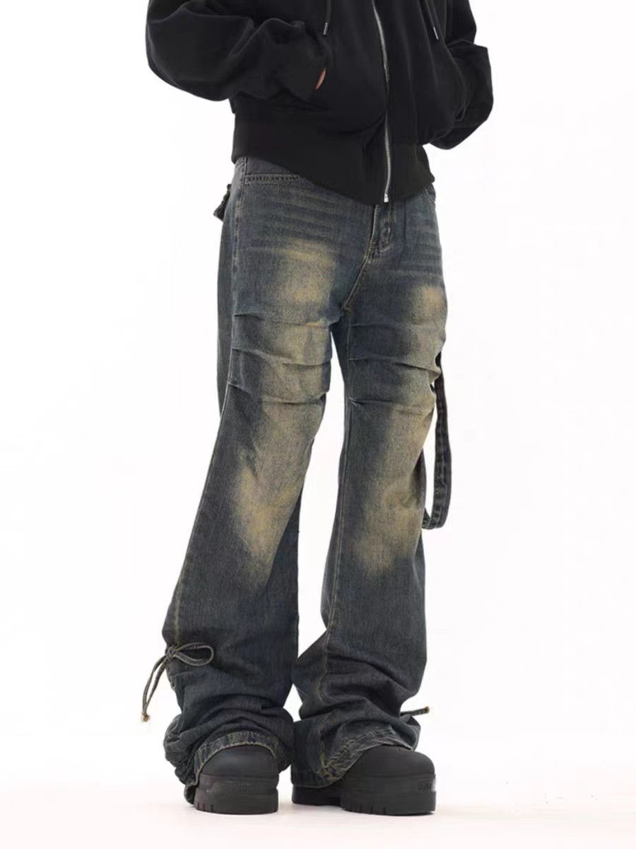 Japanese Brand × Jean Vintage washed pleated heavyweight rare jeans Size US 30 / EU 46 - 3 Thumbnail