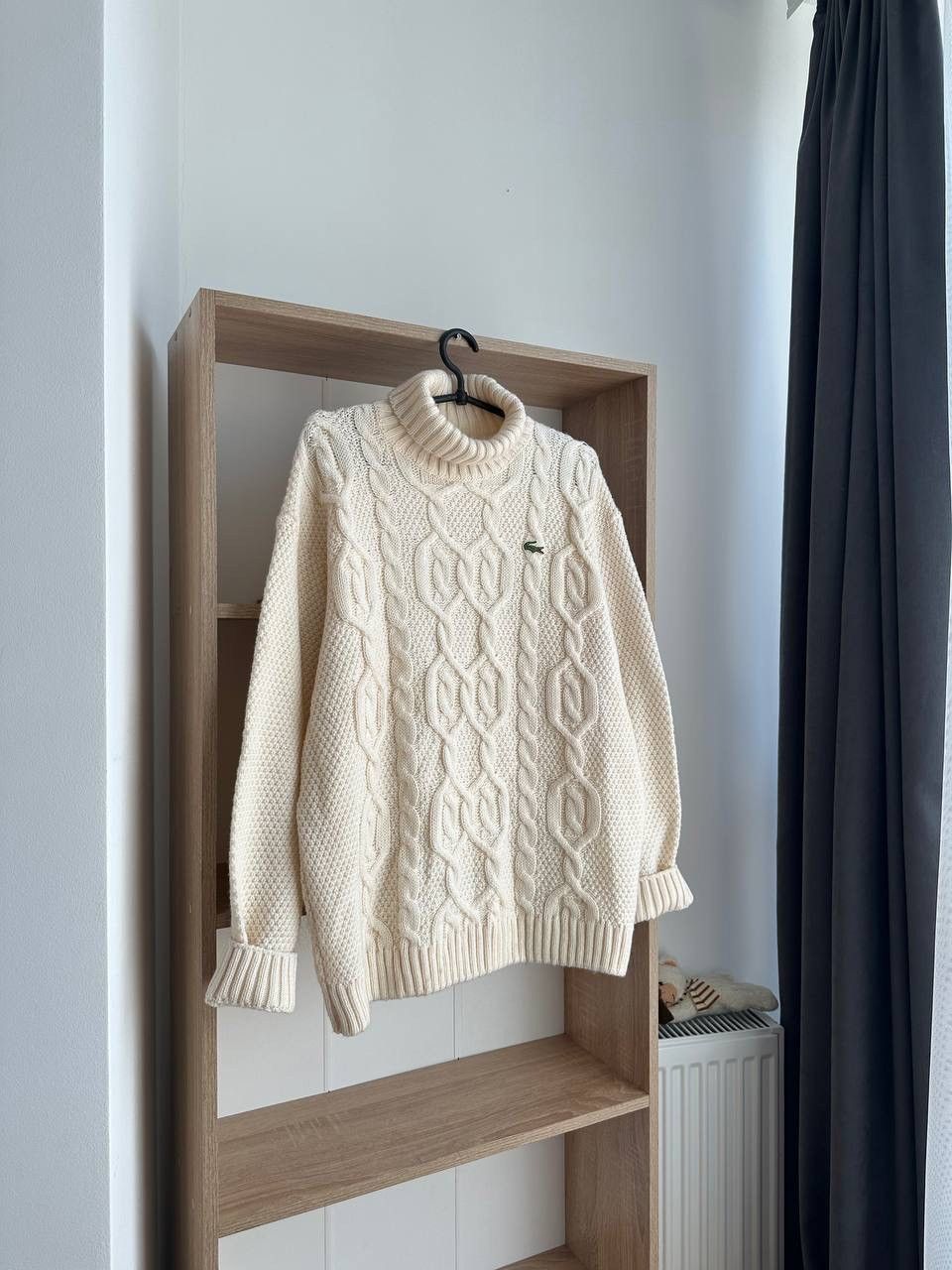 Lacoste × Vintage Vintage Lacoste Beige Knitted Wool Blend Sweater Size US M / EU 48-50 / 2 - 2 Thumbnail