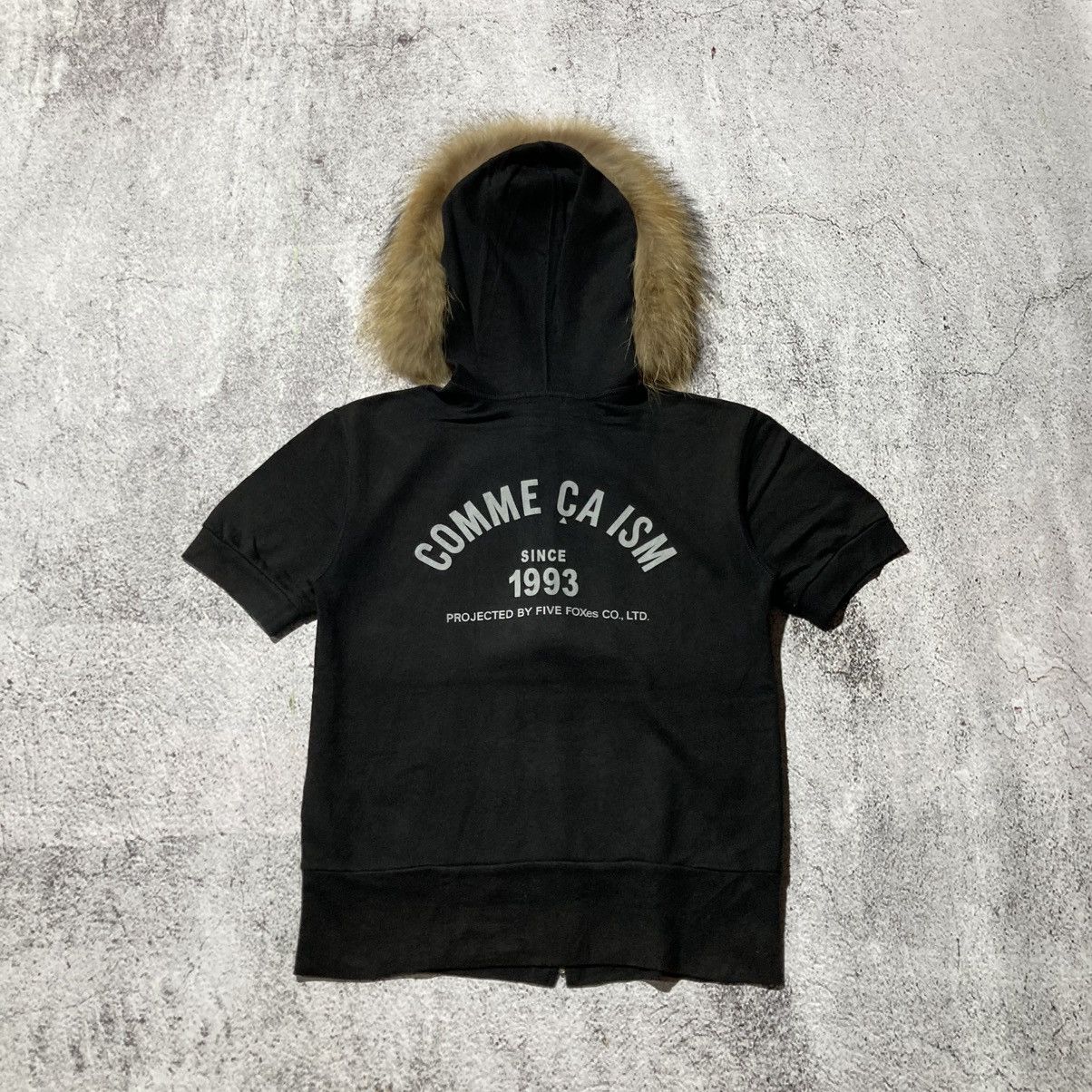 Japanese Brand 2000s Comme Ca Ism Short Slevee Fur Ziphoodie Punk Style Size US S / EU 44-46 / 1 - 9 Thumbnail