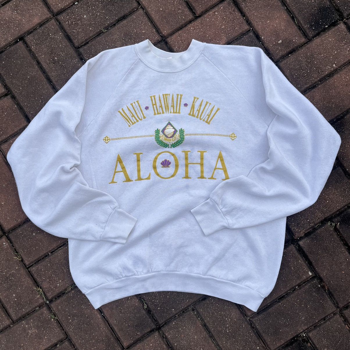 Fruit Of The Loom × Vintage VINTAGE 90s HAWAII MAUI KUAI BIG LOGO ALOHA PRINTED Size US XL / EU 56 / 4 - 1 Thumbnail