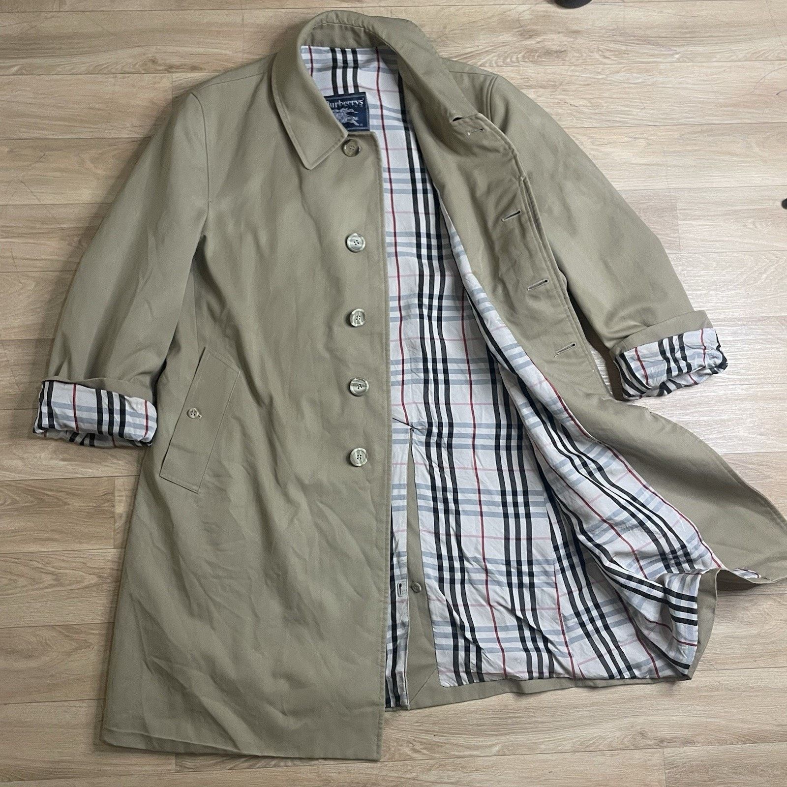 Burberry vintage Burberry Trench Coat winter jacket Nova Check Beige Size US M / EU 48-50 / 2 - 2 Thumbnail