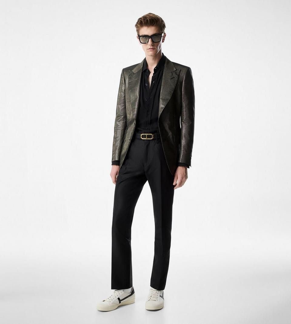 Tom Ford o1w1db10925 JLPP01 Dyllan Jacket in Black/Gold Size US XL / EU 56 / 4 - 2 Thumbnail