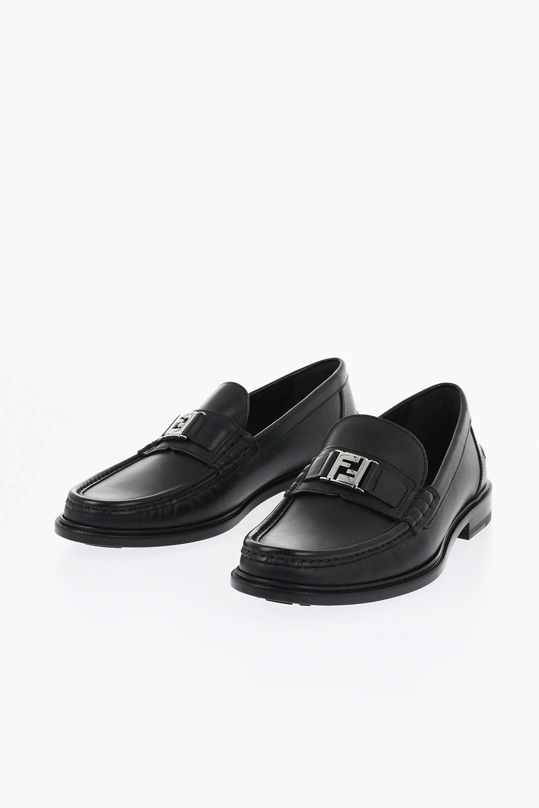 Fendi og1mm0426 Leather Loafers in Black Size US 7 / EU 40 - 3 Thumbnail