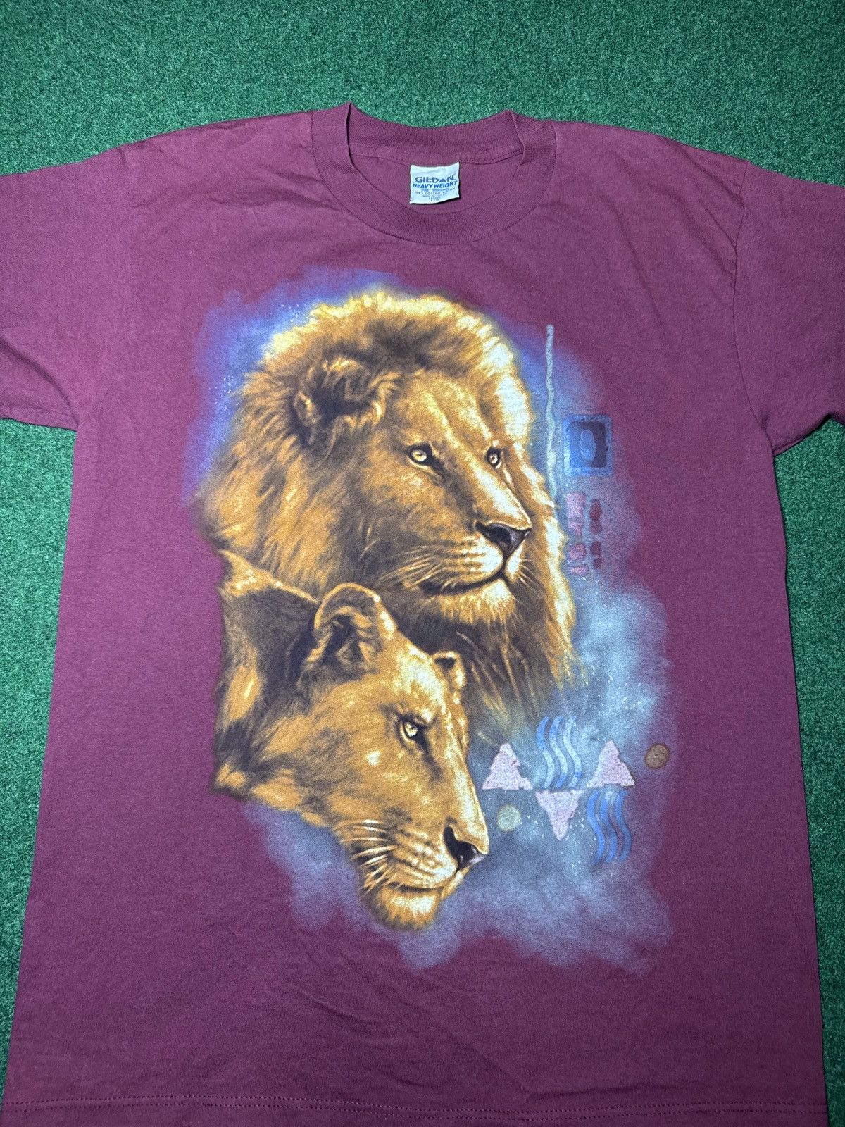 Vintage Vintage 90s Lion Lioness Big Cat Animal Tee Lrg T Shirt Size US L / EU 52-54 / 3 - 2 Thumbnail