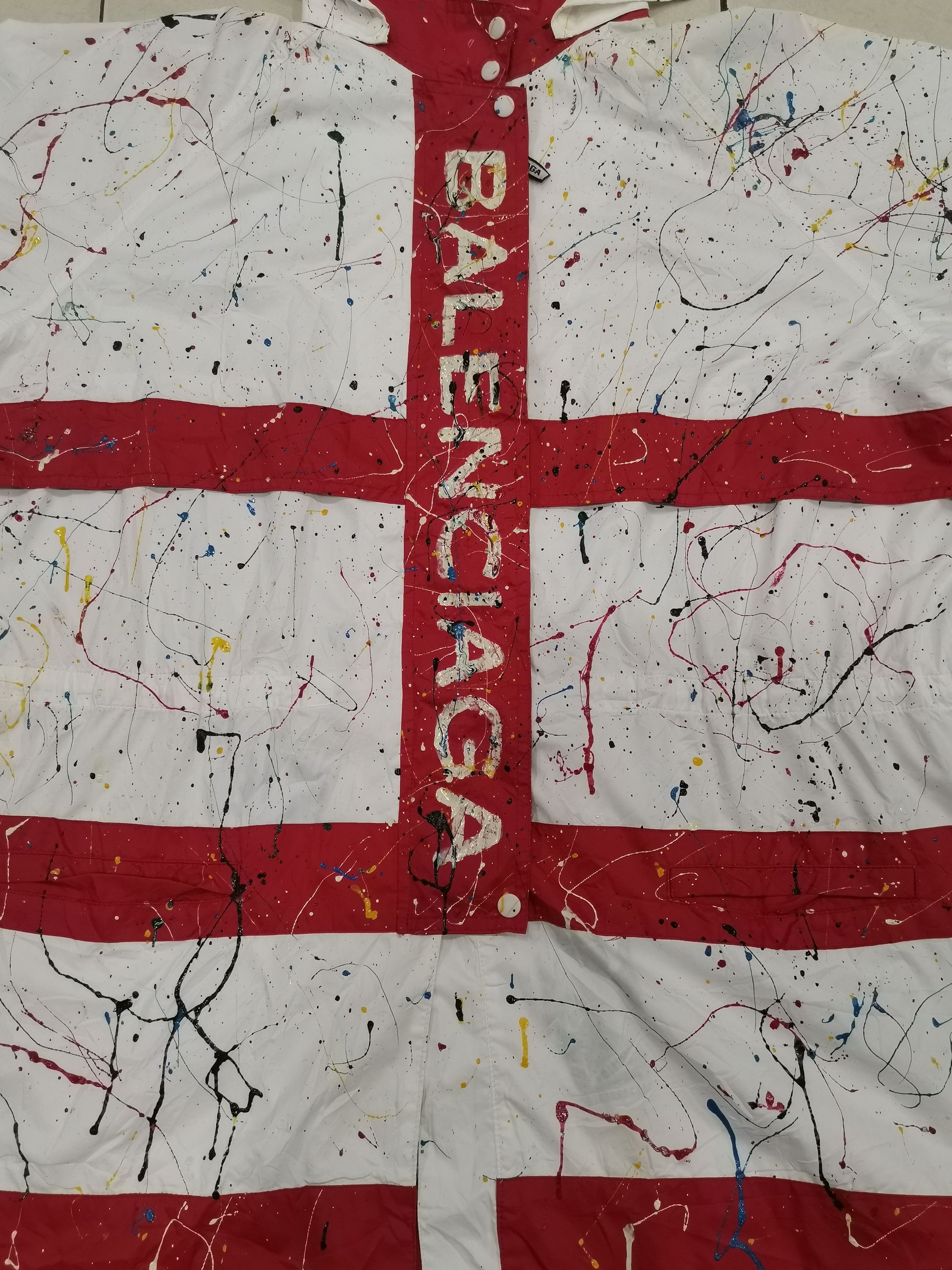 Balenciaga VTG Balenciaga BB SPELL OUT CUSTOM MADE PAINT SPLATTER Size US L / EU 52-54 / 3 - 11 Thumbnail