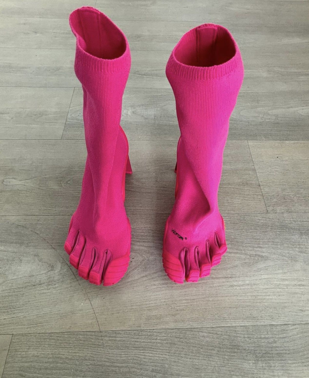 Balenciaga Vibram Five Fingers Split Toe Heeled Sock Boots Size US 6 / IT 36 - 6 Thumbnail