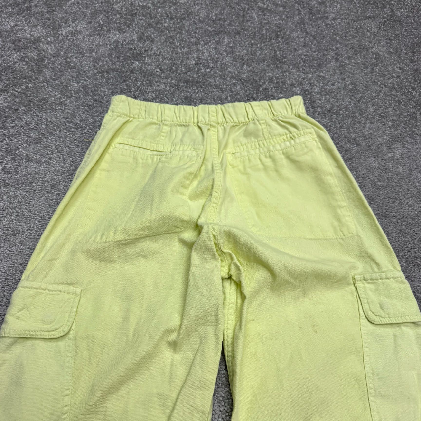Zara Zara Wide Leg Cargo Pants Womens 0 Yellow High Rise Cotton Blend Elastic Waist Shirt Pants Womens XS XS? Size 25" / US 0 / IT 36 - 3 Thumbnail