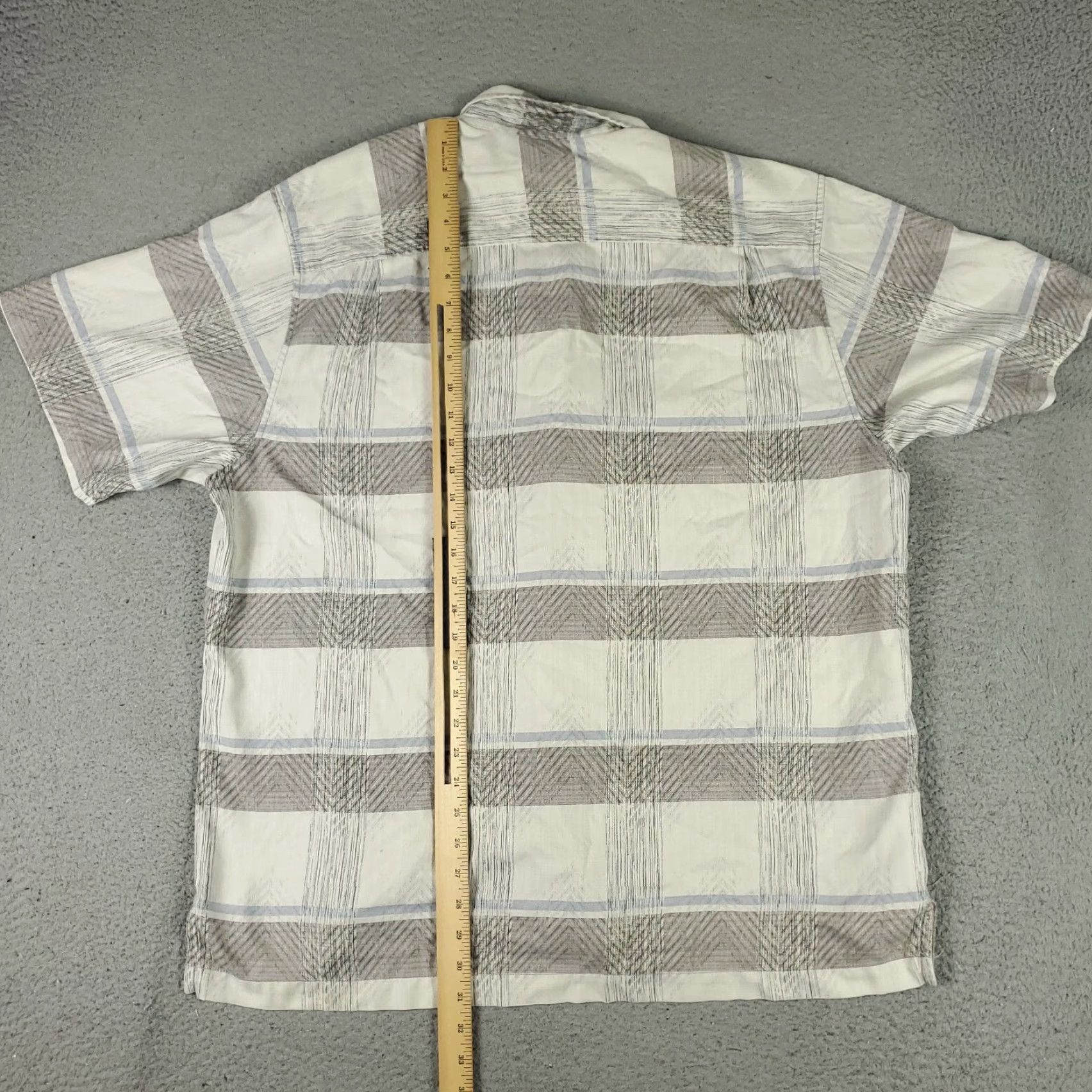 Tommy Bahama Tommy Bahama Button-Up Shirt Mens XL Gray Blue Brown Striped Hawaiian Short Sleeve Casual Tropical Size US XL / EU 56 / 4 - 7 Thumbnail