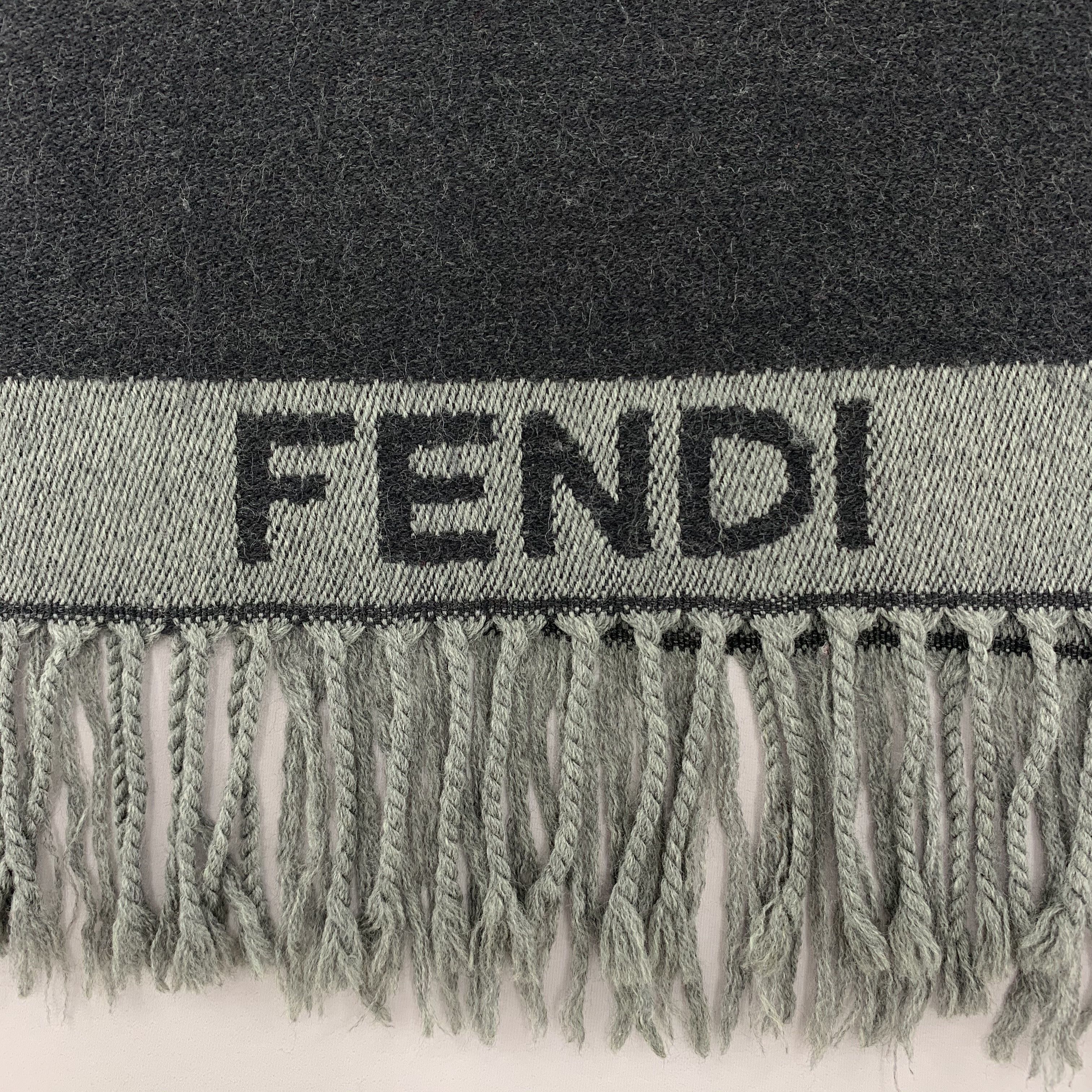 Fendi Fendi Scarf Wool Muffler Neck Wrap BL5081 Size ONE SIZE - 4 Thumbnail