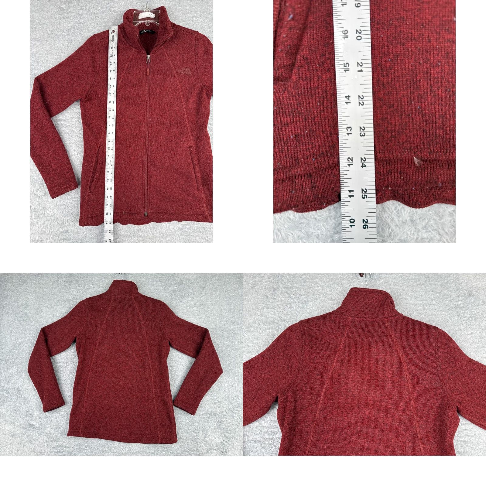 The North Face The North Face Jacket Women Small Red Polyester Fleece Knit Shell Full Zip Mock Size S / US 4 / IT 40 - 9 Thumbnail