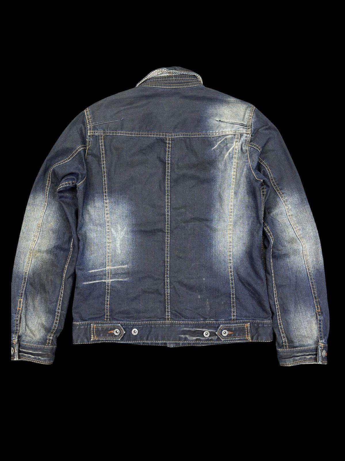 Japanese Brand Very Rare NCFM Sick Indigo Stone Wash Trucker Jacket F820 Size US XS / EU 42 / 0 - 2 Thumbnail