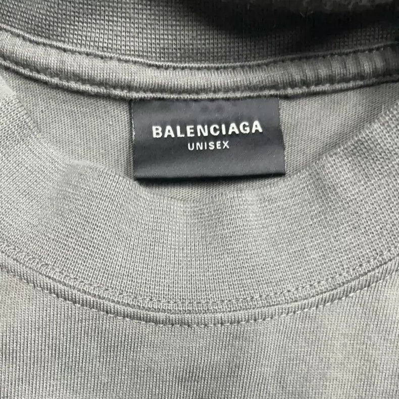 Balenciaga Balenciaga Grey Letter Logo Embroidered Crew Neck Short Sl Size US S / EU 44-46 / 1 - 3 Thumbnail