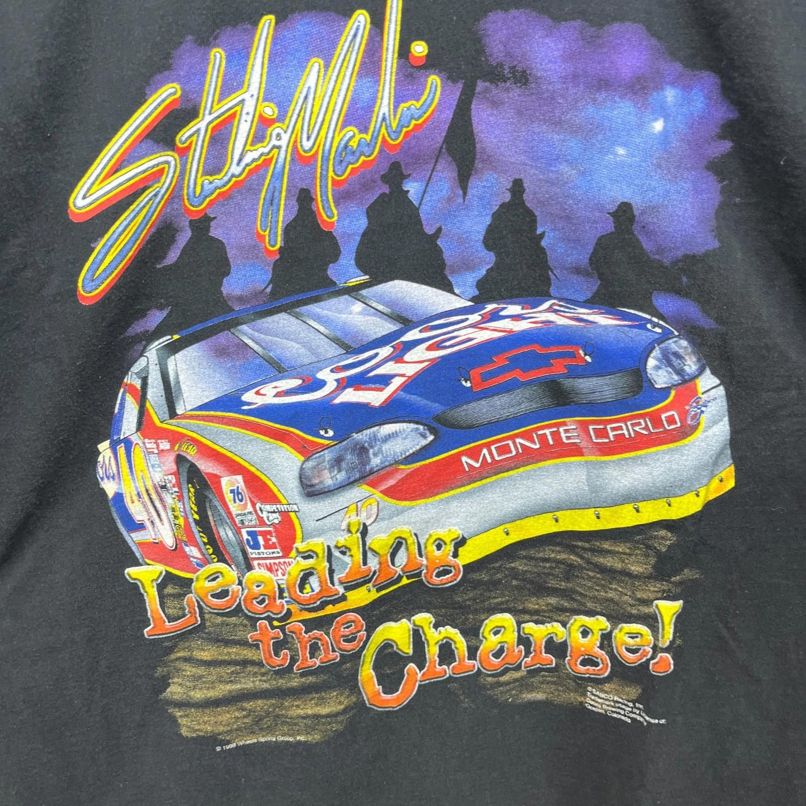 NASCAR Vintage 90s NASCAR Sterling Martin Coors Light T Shirt XL Size US XL / EU 56 / 4 - 3 Thumbnail