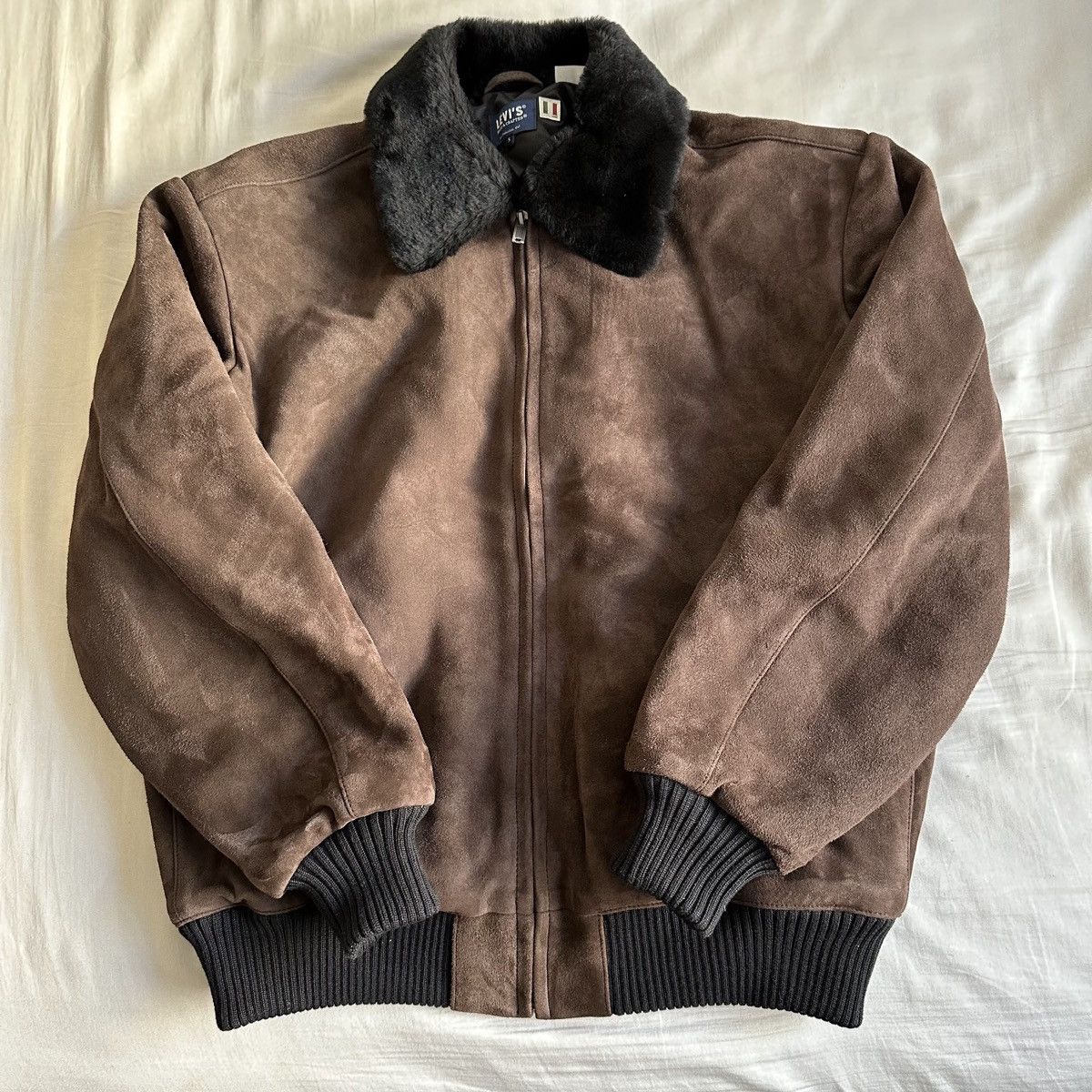 Levis suede bomber jacket clearance